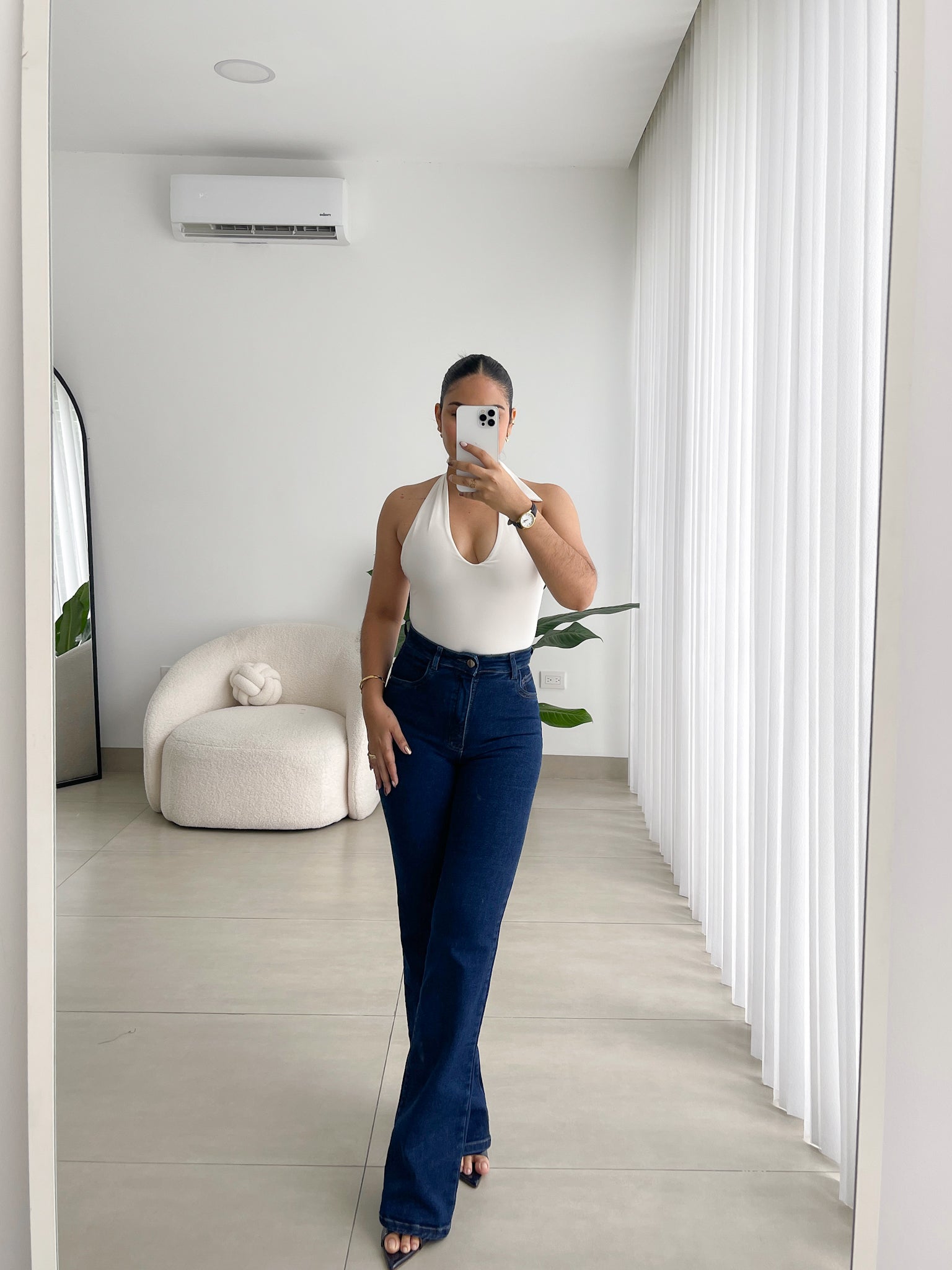 Bootcut long clasico azul oscuro