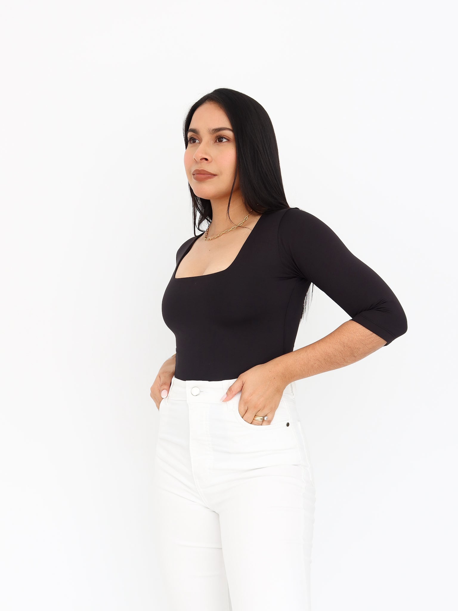 Blusa Gea 3/4 negra | SKINFLEX