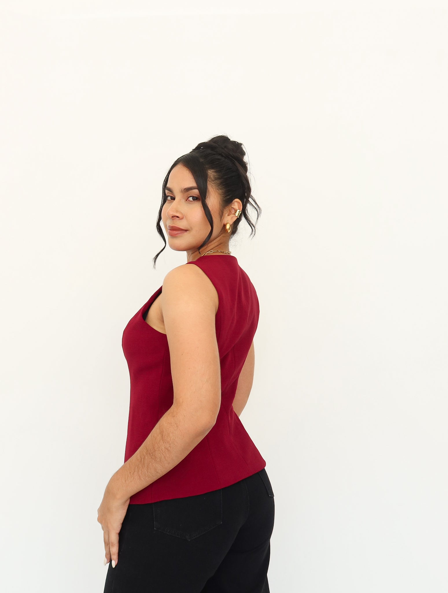 Chaleco barbara vino