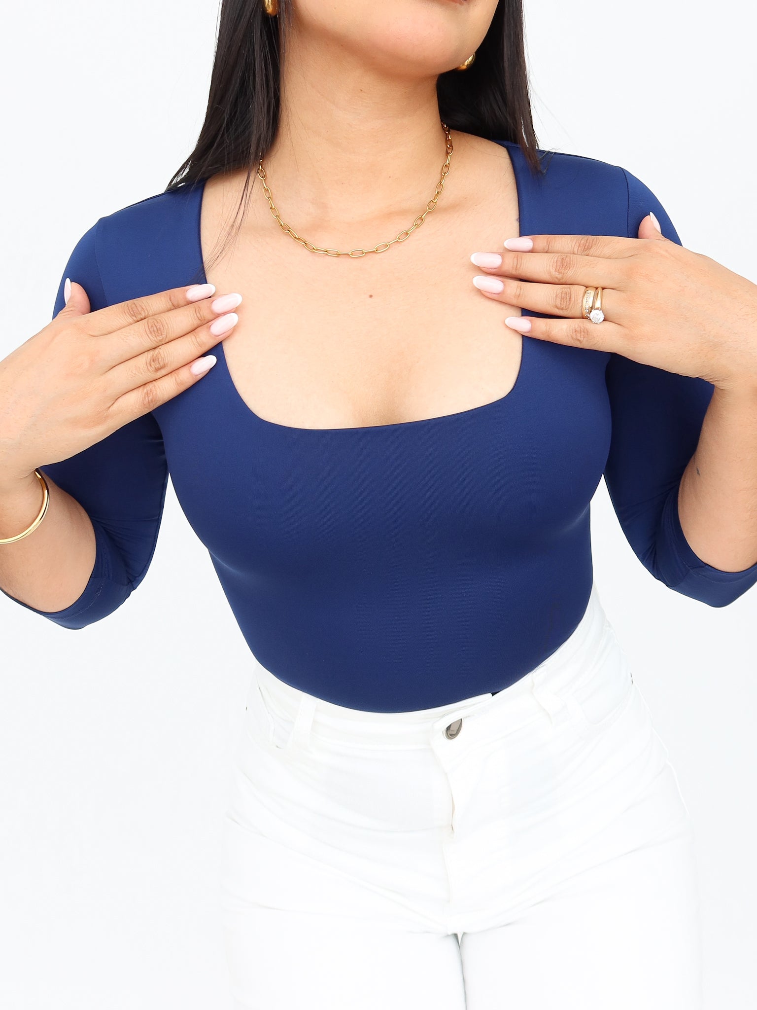 Blusa Gea 3/4 azul | SKINFLEX