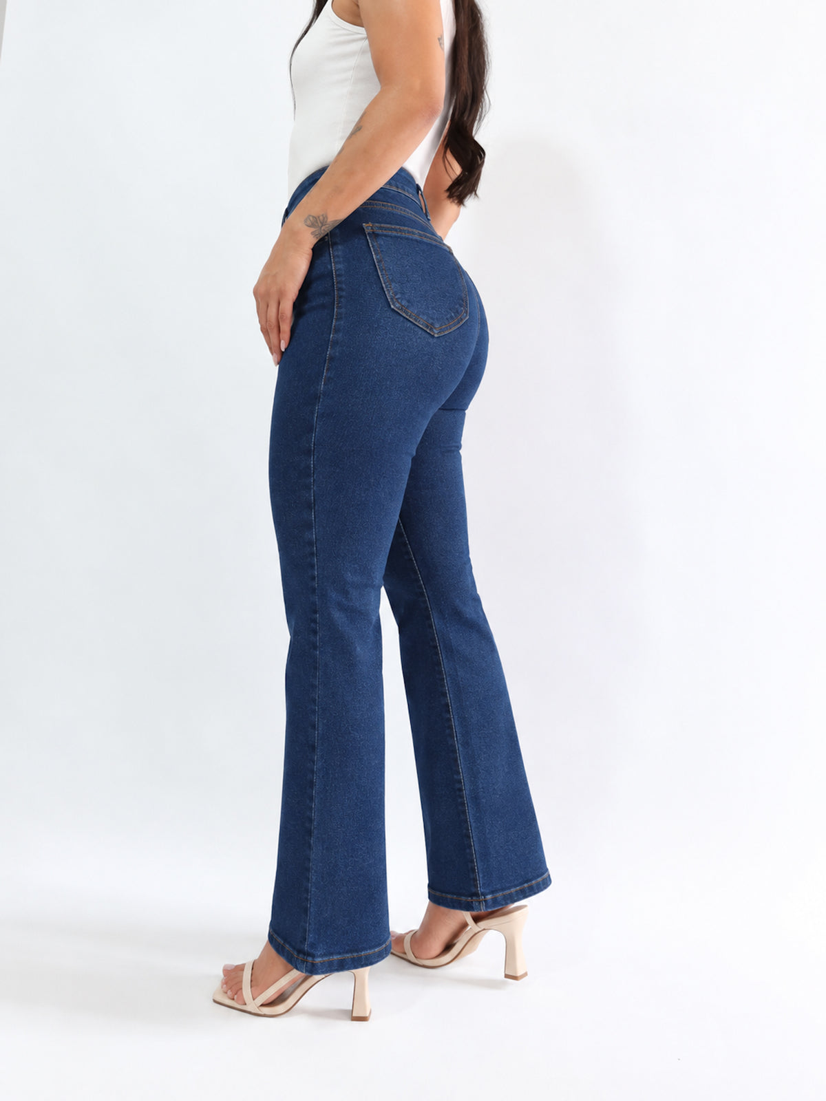 Mini bootcut jeans azul