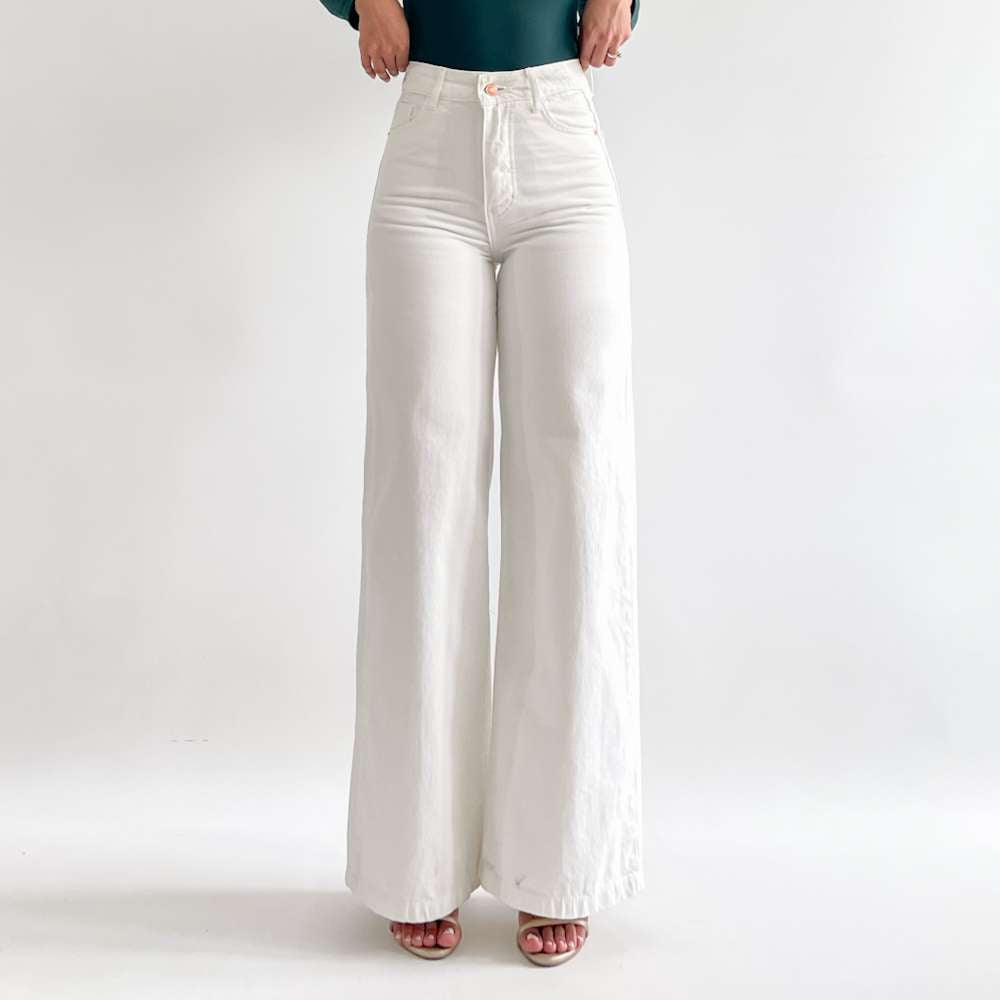 Wide leg jeans regular beige