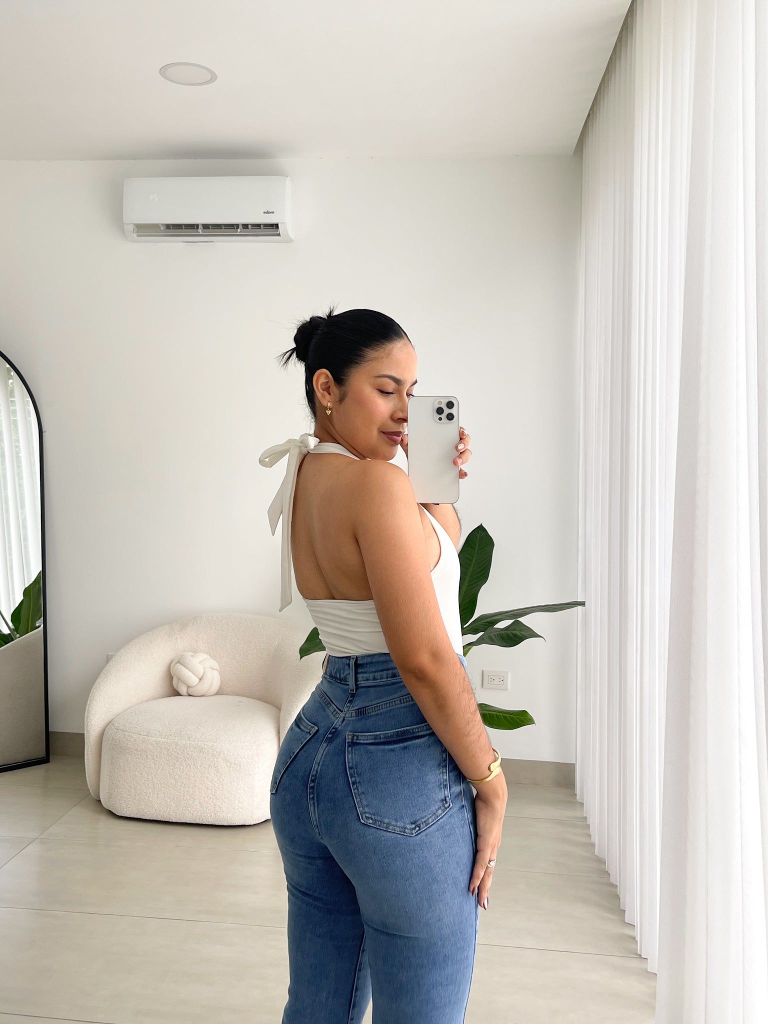 Bootcut long clasico azul claro