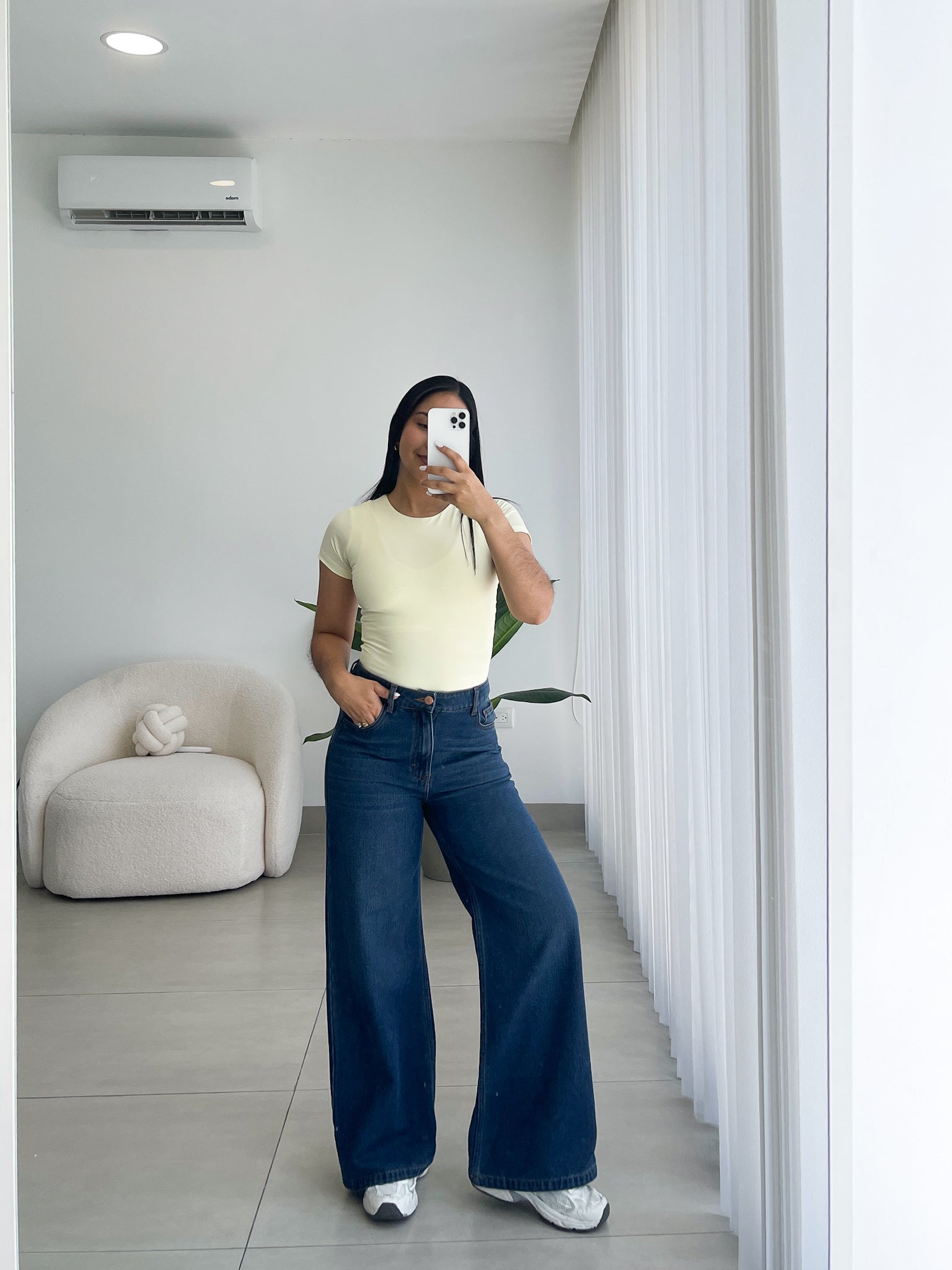 Baggy regular jeans azul