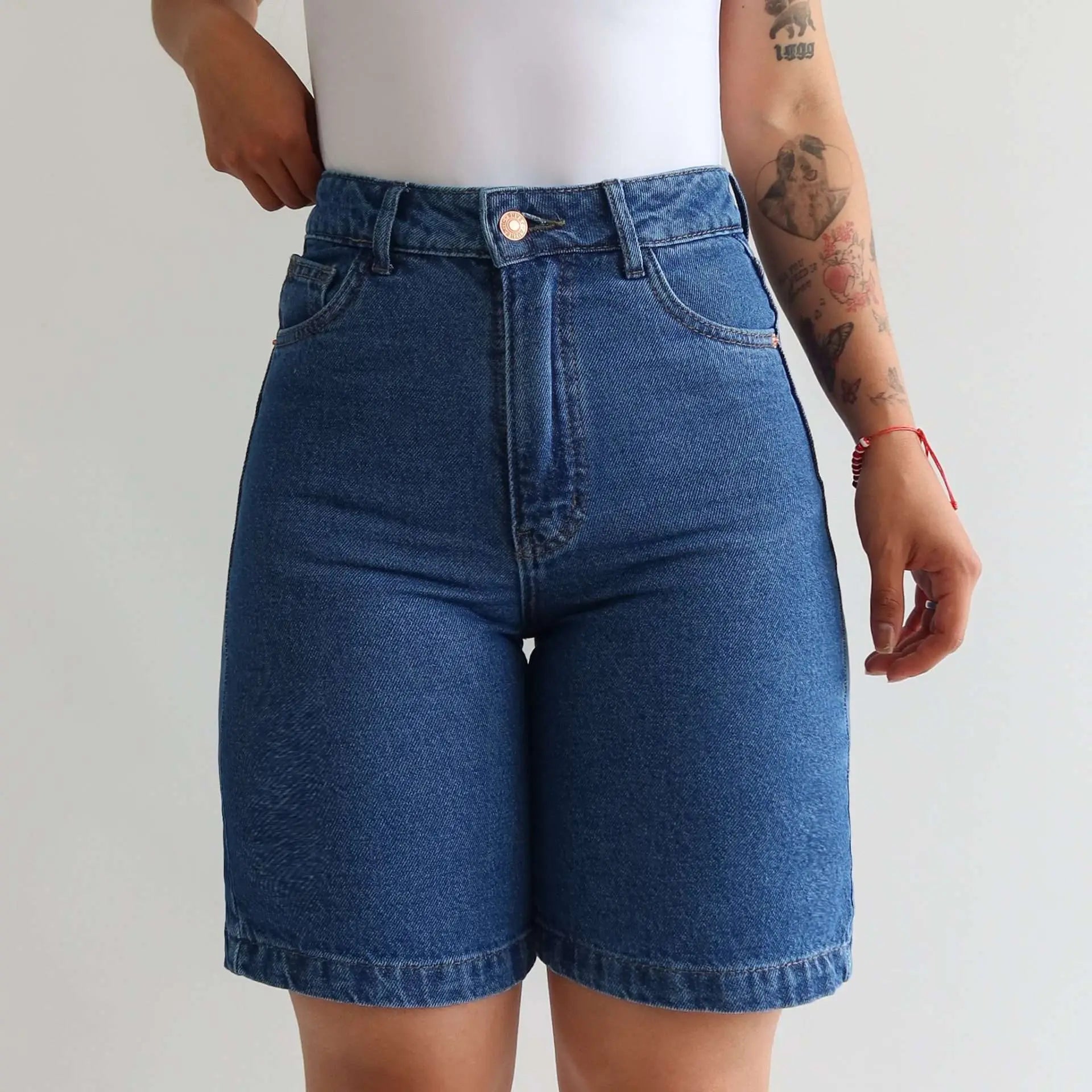 Bermuda jeans azul