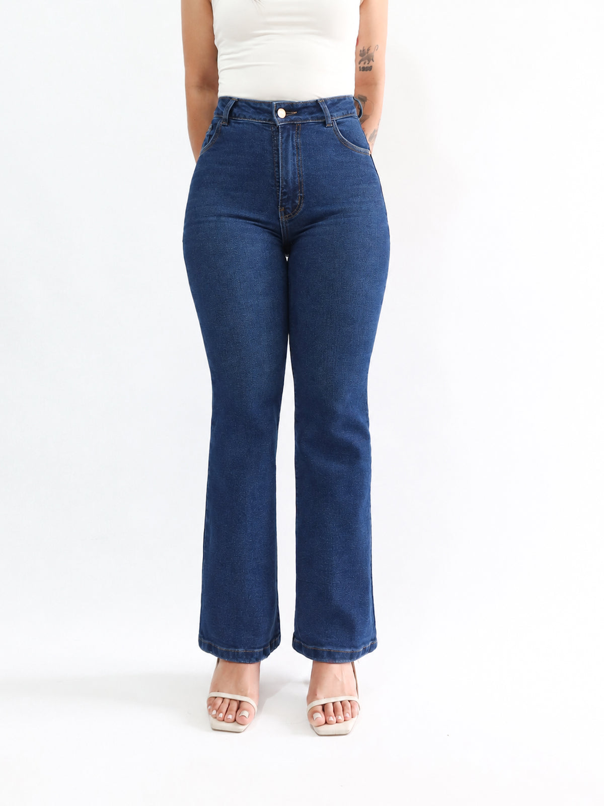 Mini bootcut jeans azul