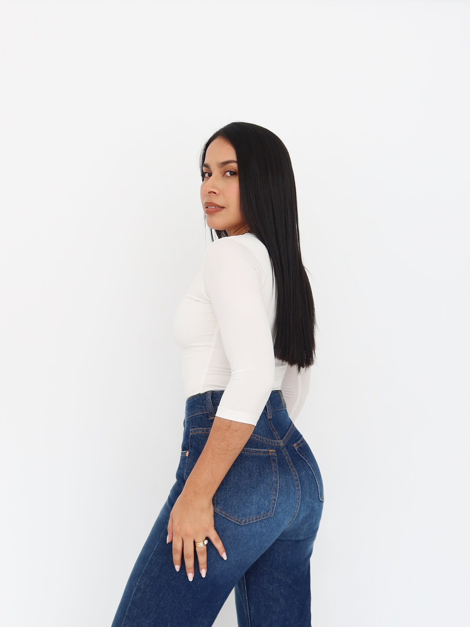 Blusa Gea 3/4 off white | SKINFLEX