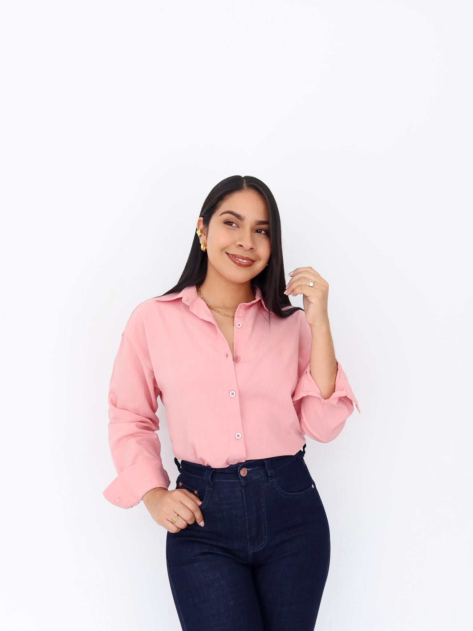 Camisa Oversize rosa