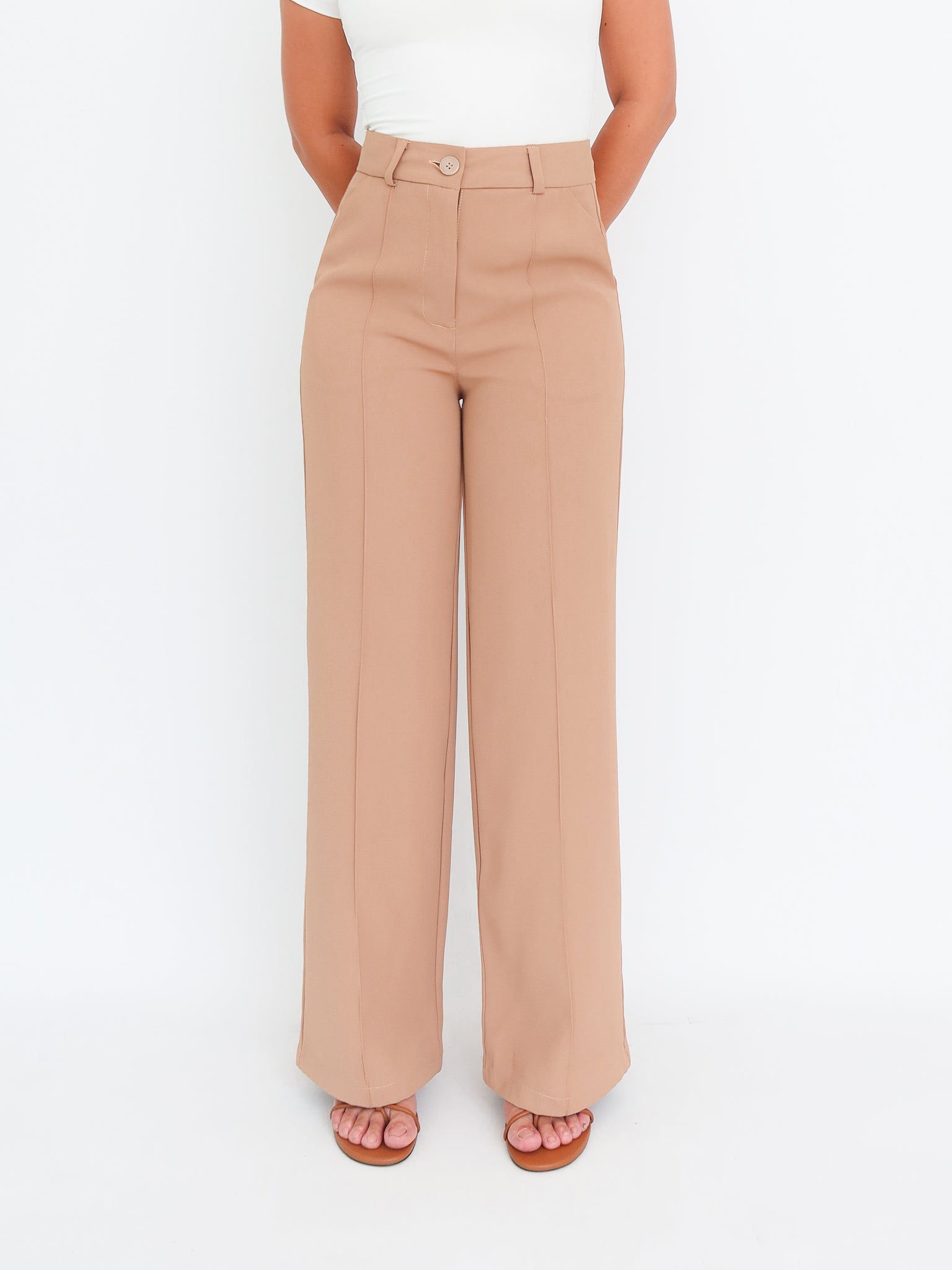 Straight pants vena camel
