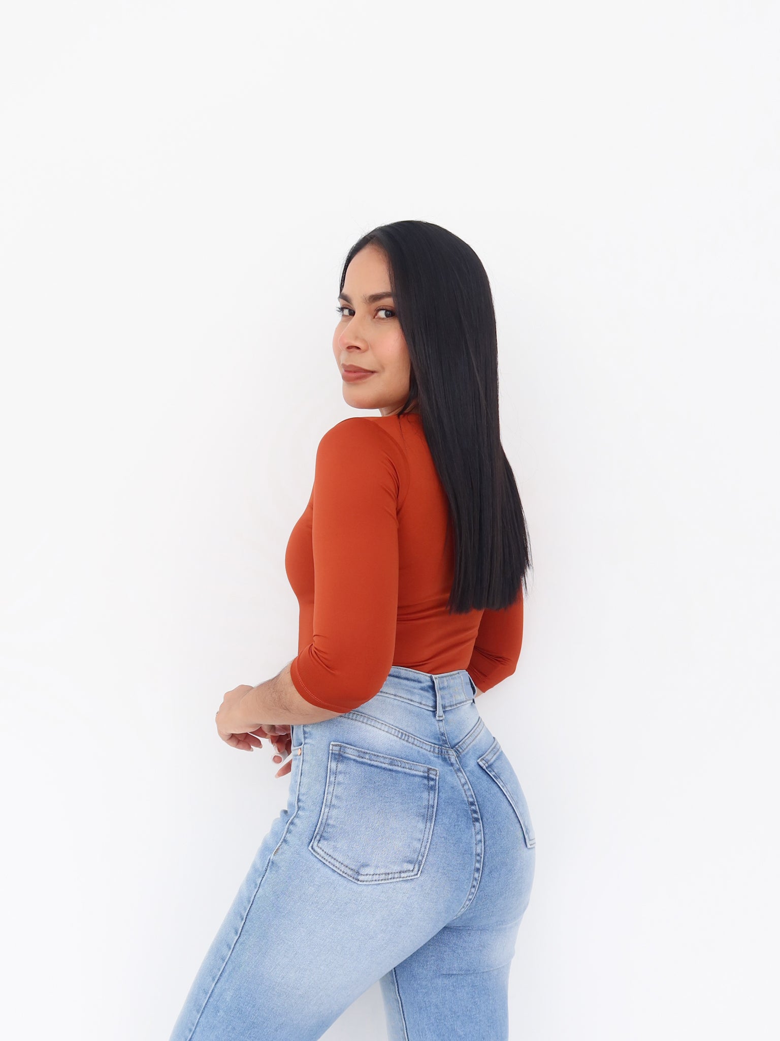 Blusa Gea 3/4 terracota | SKINFLEX