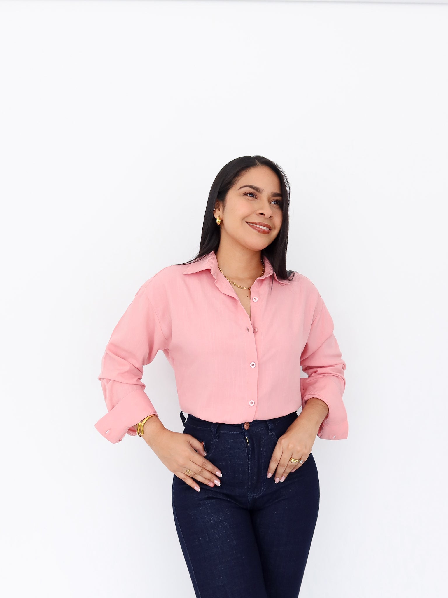 Camisa Oversize rosa