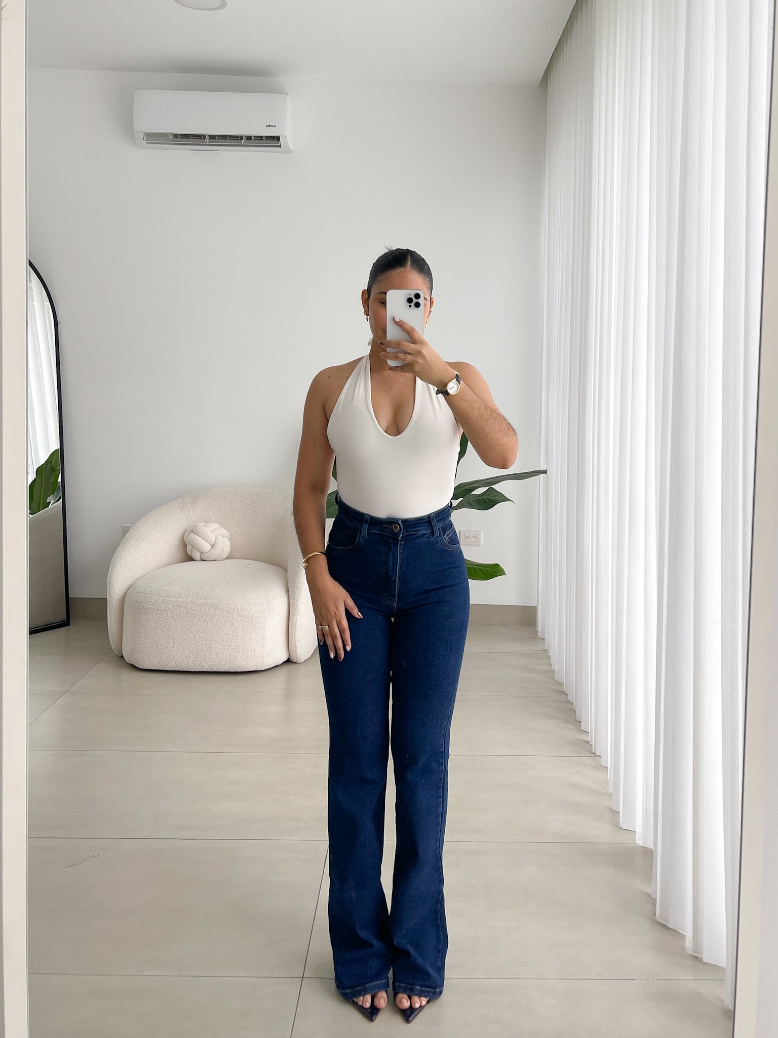 Bootcut long clasico azul oscuro