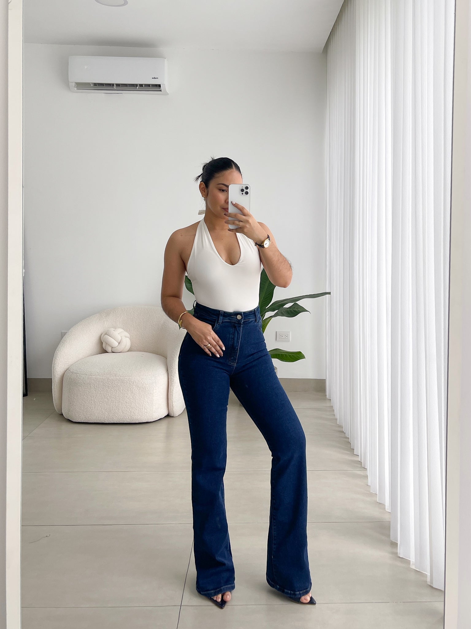 Bootcut long clasico azul oscuro