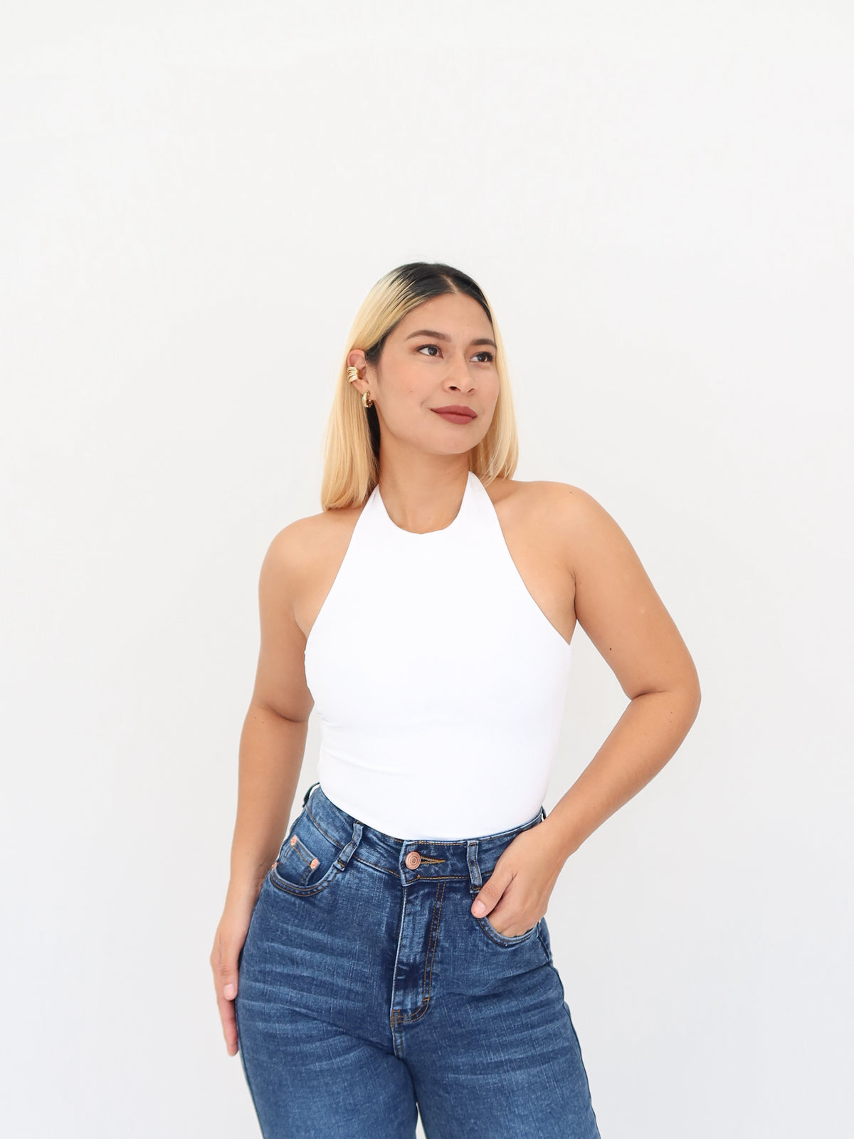 Top Sienna blanca