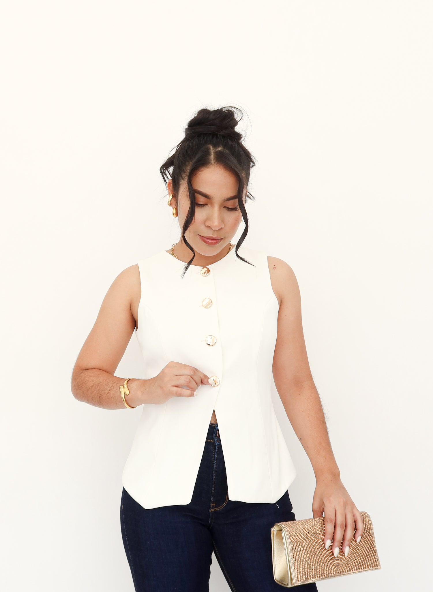 Chaleco barbara blanco