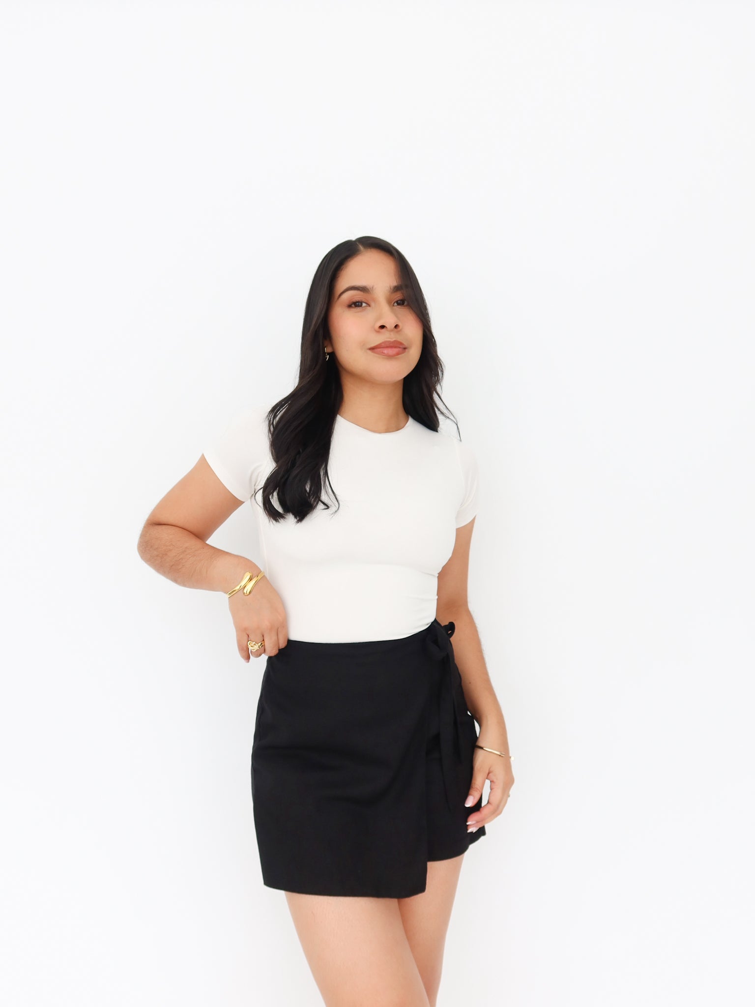 Falda short Mónaco negra