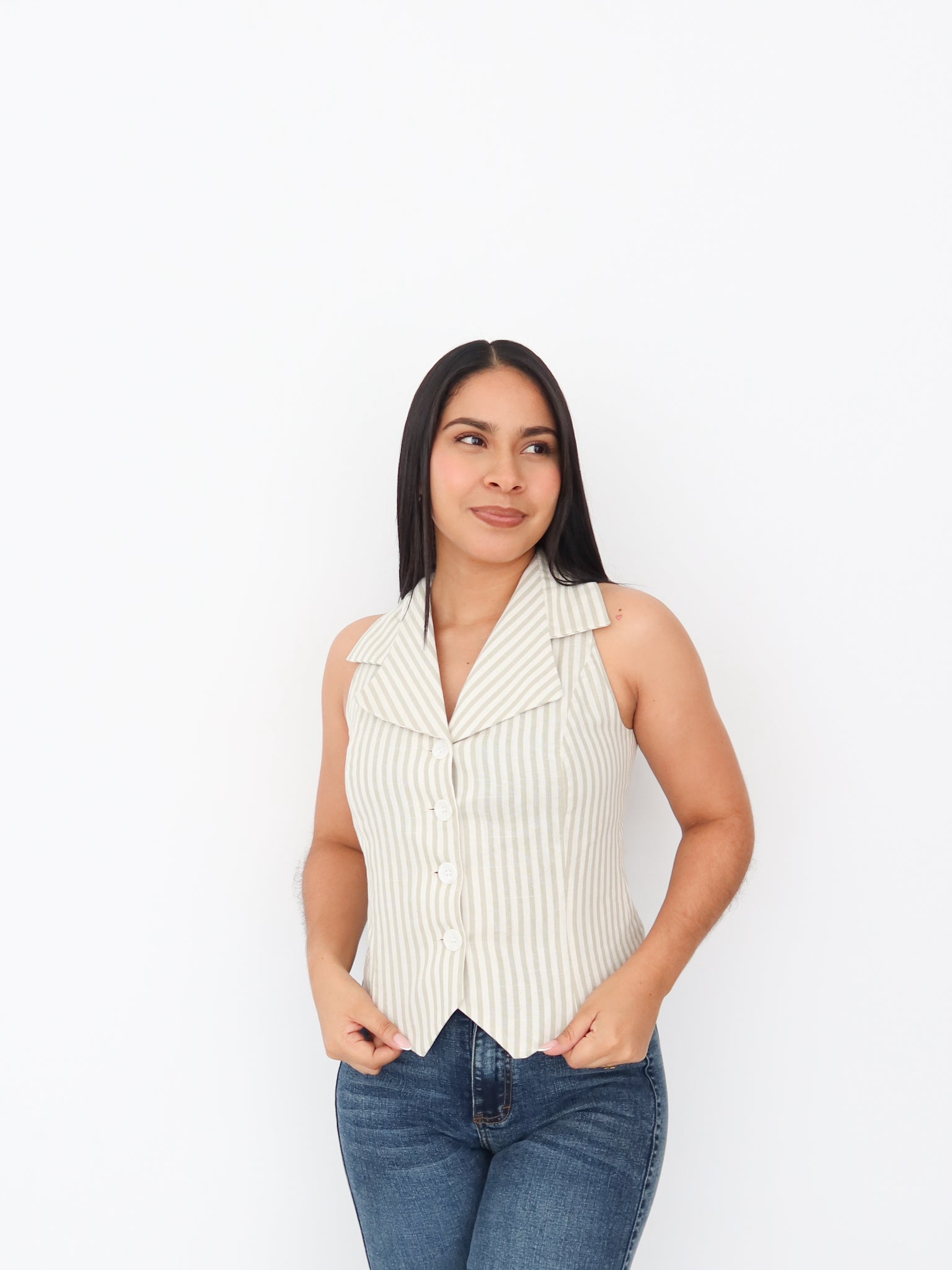 Chaleco madison rayas verde