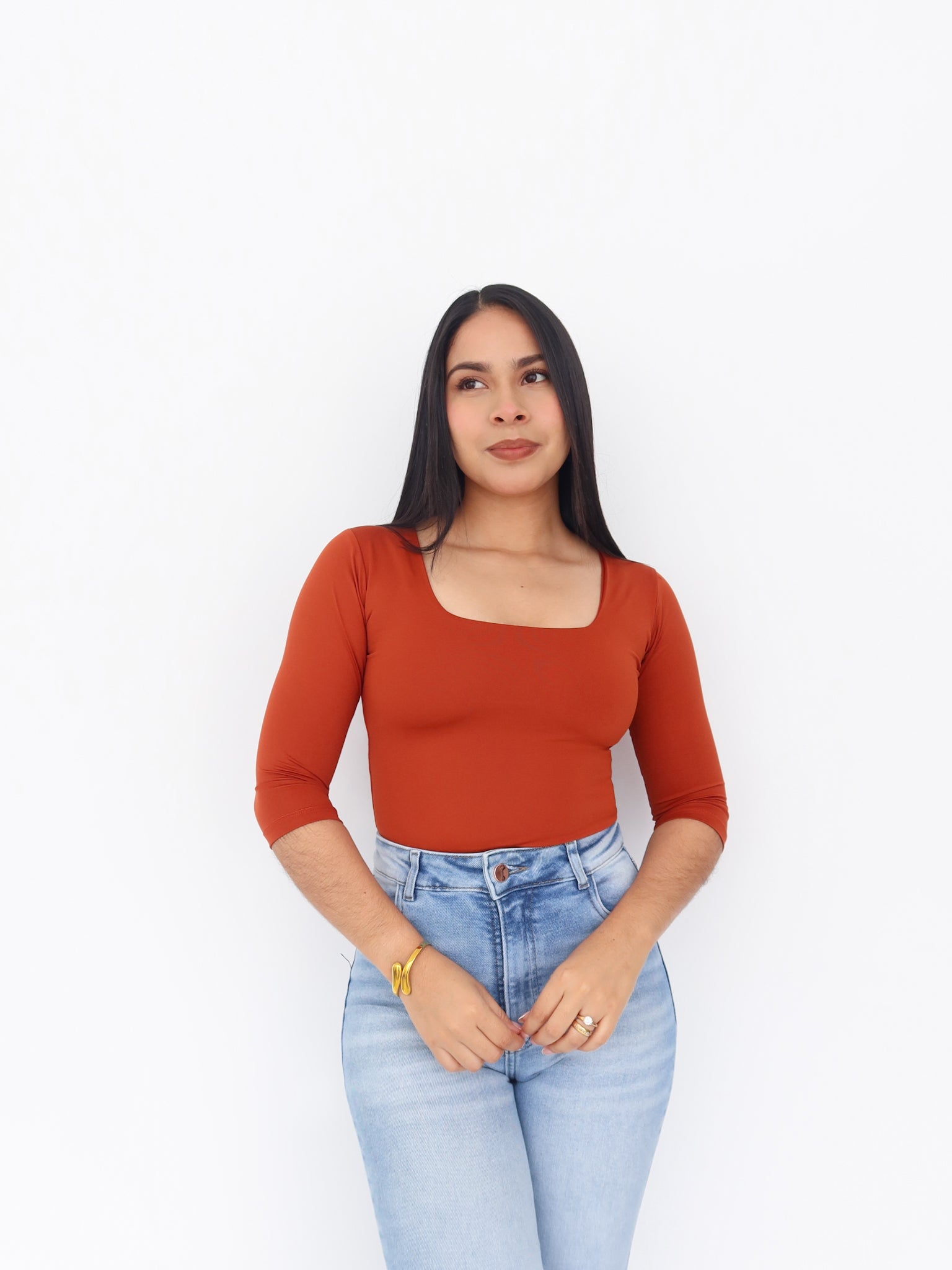 Blusa Gea 3/4 terracota | SKINFLEX