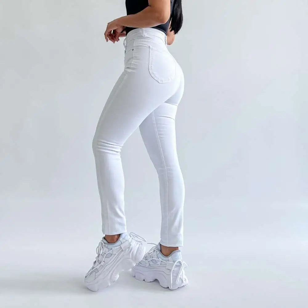 Skinny jeans clásico blanco