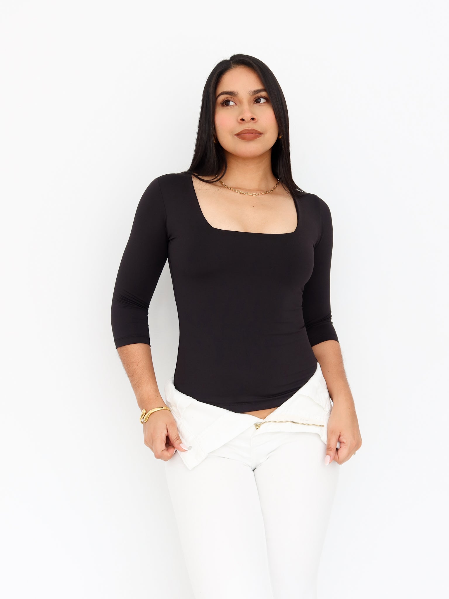 Blusa Gea 3/4 negra | SKINFLEX