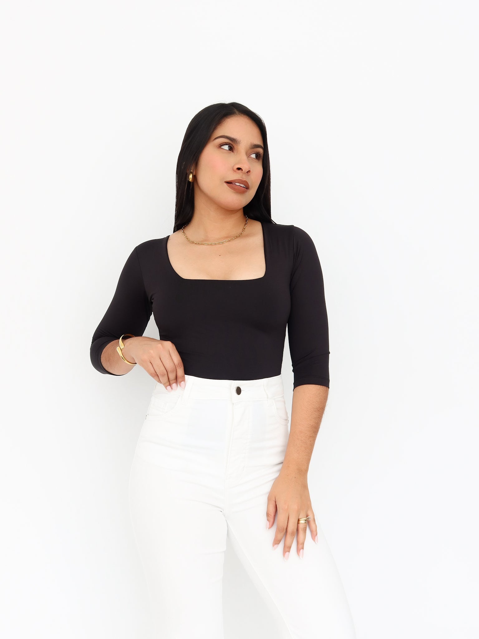 Blusa Gea 3/4 negra | SKINFLEX