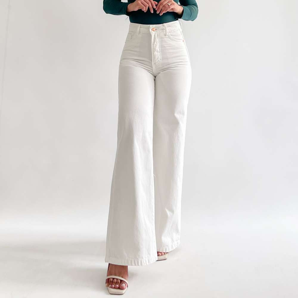 Wide leg jeans regular beige