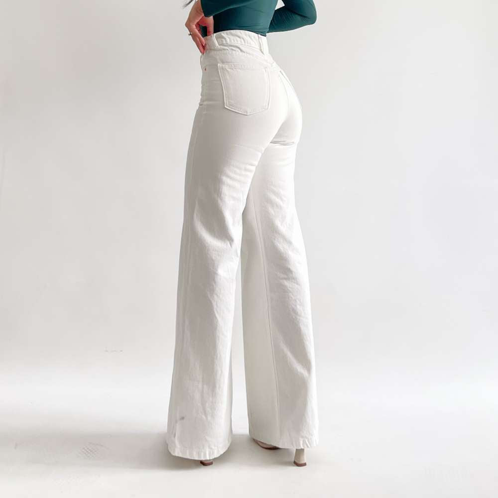 Wide leg jeans regular beige
