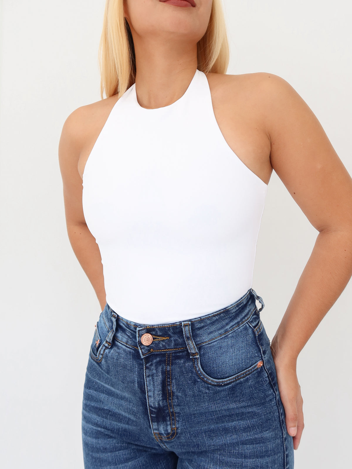 Top Sienna blanca