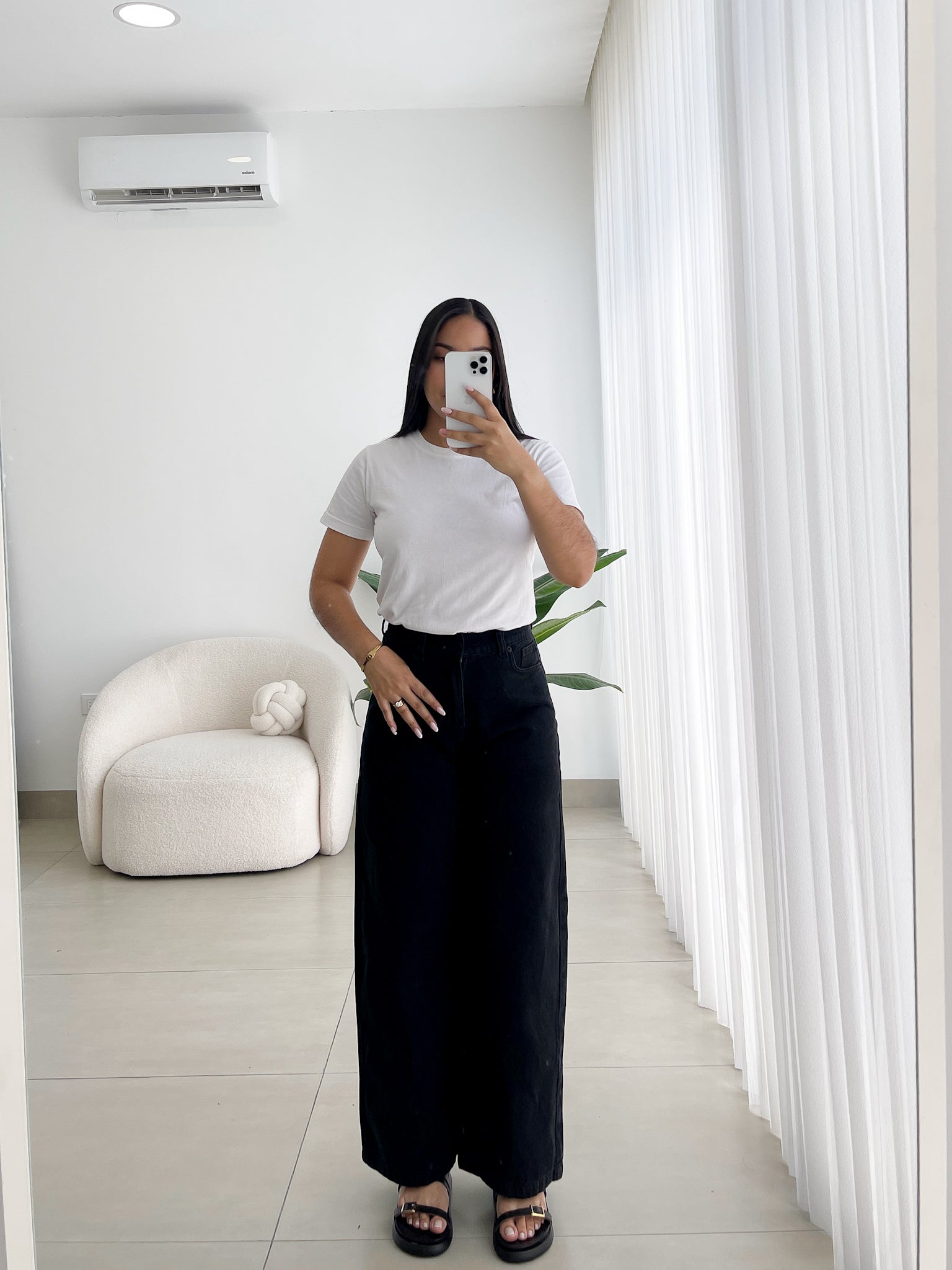 Mini skater jeans negro