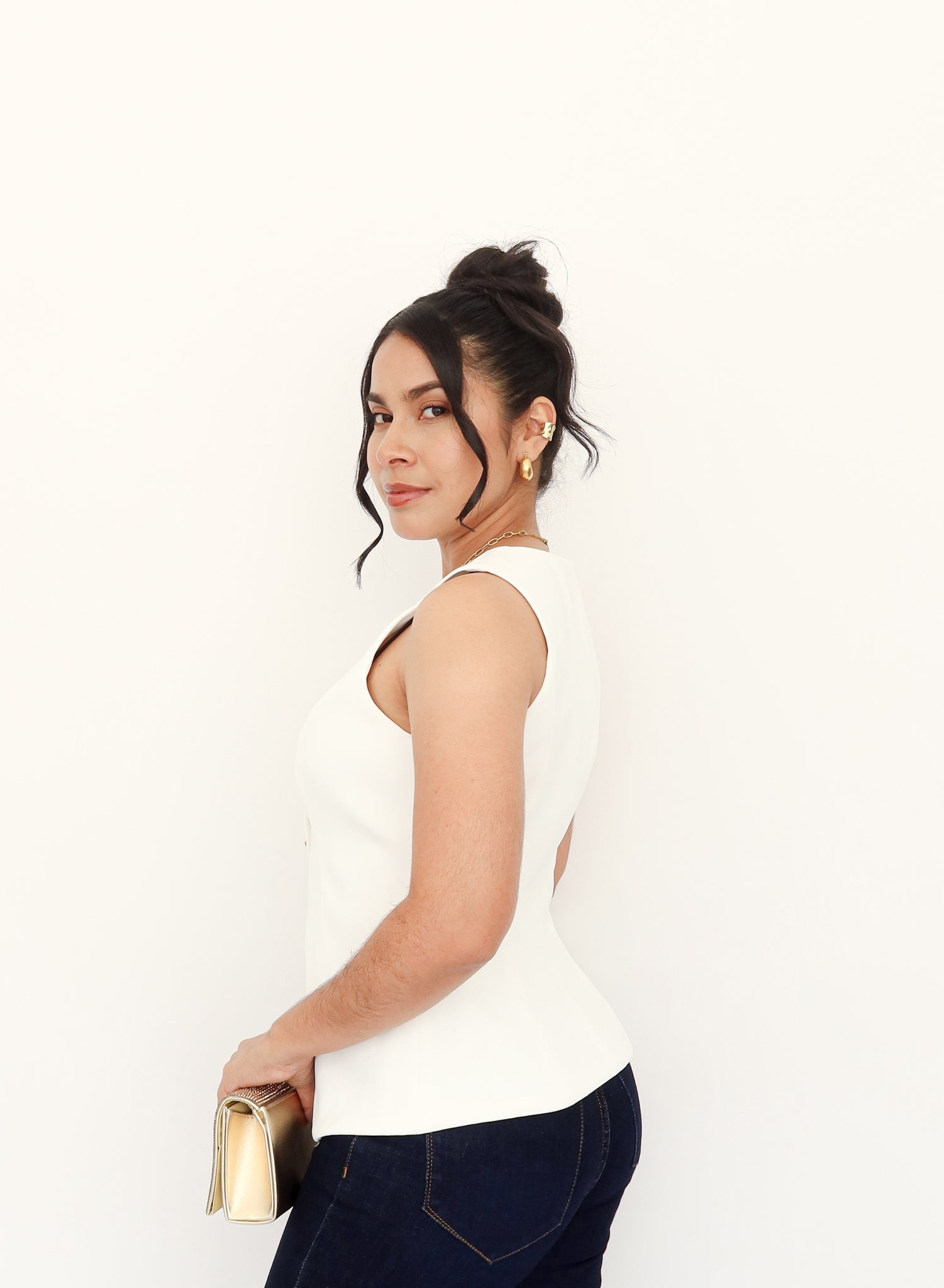 Chaleco barbara blanco