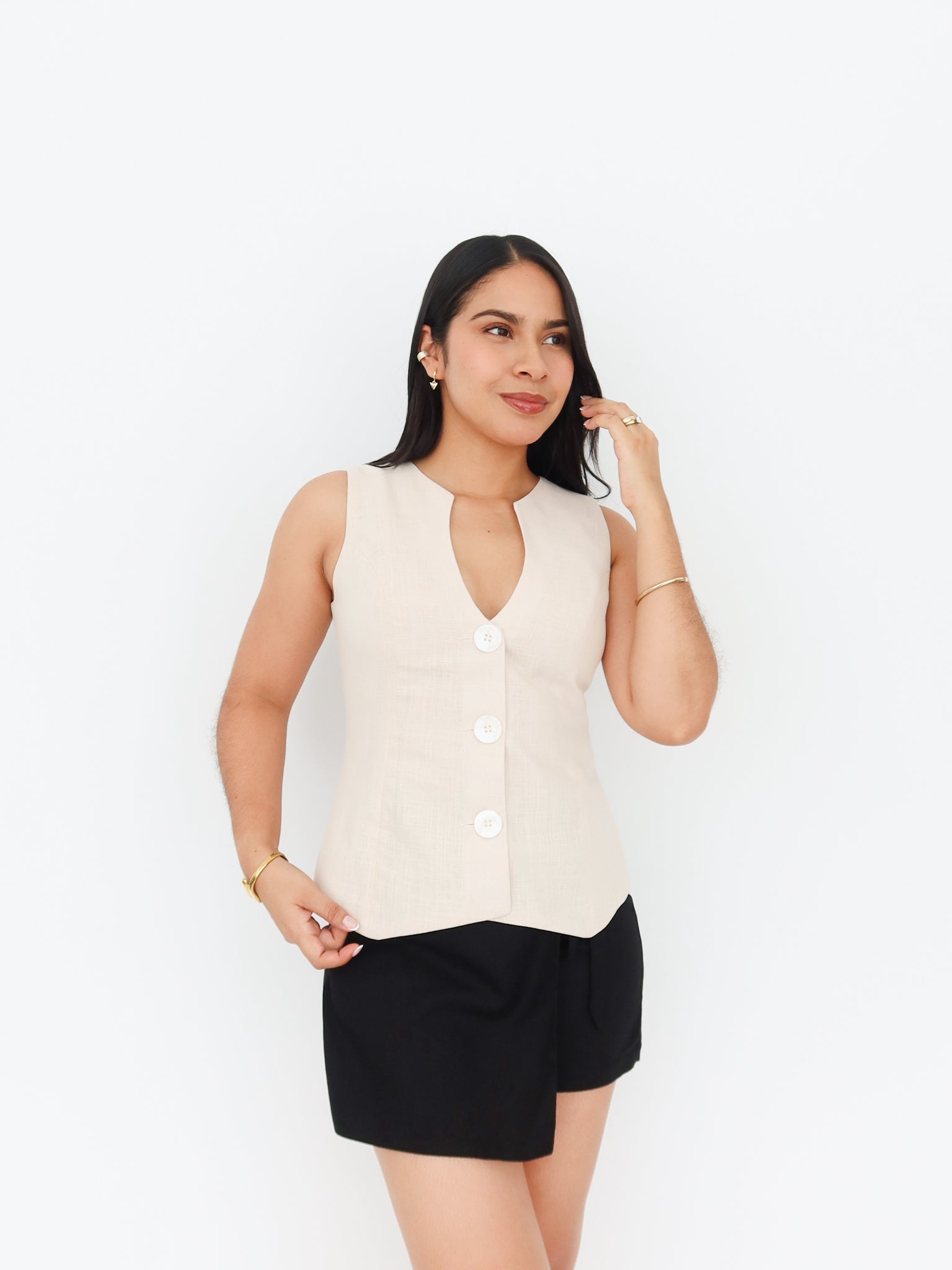 Chaleco santorini beige