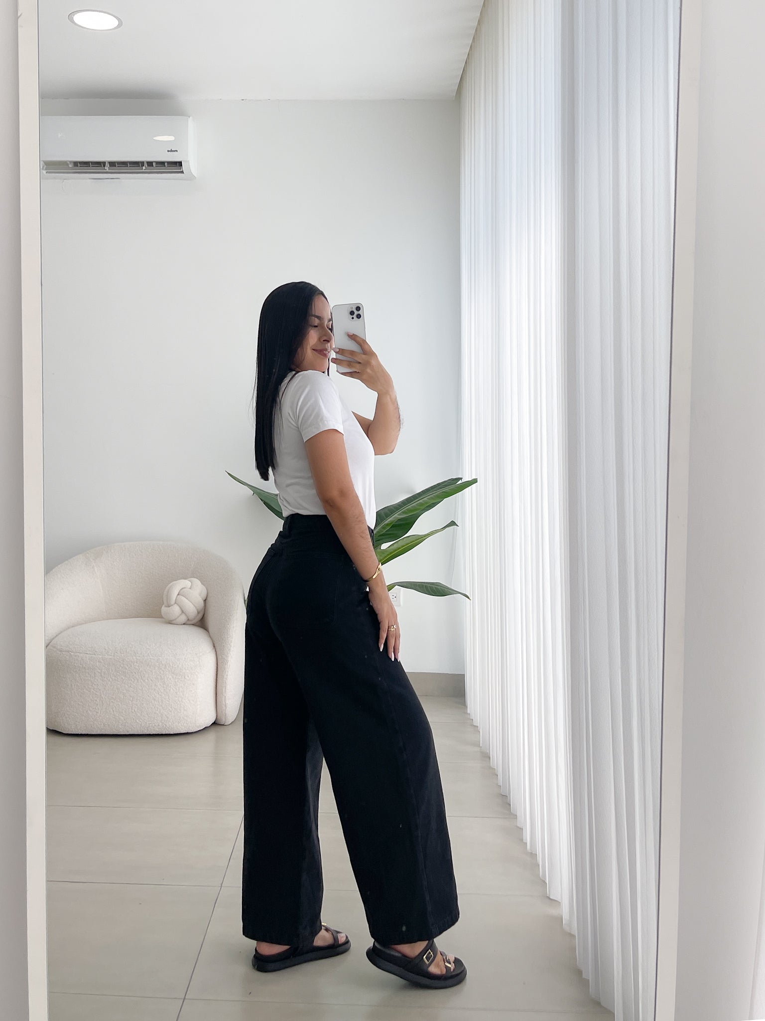 Mini skater jeans negro
