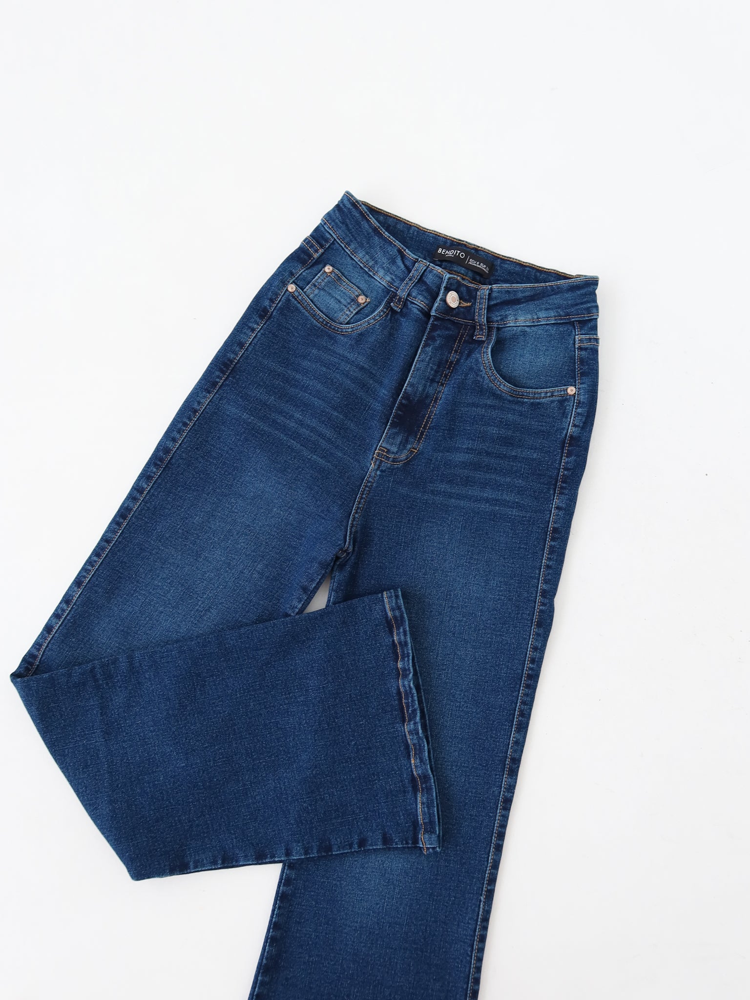 Mini bootcut jeans azul