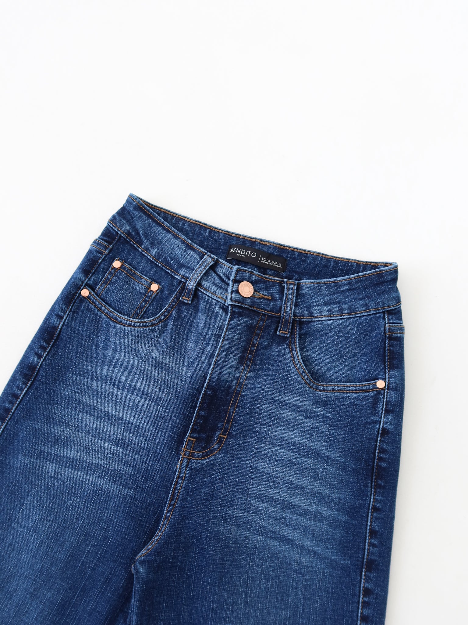 Flare regular jeans bigotes azul