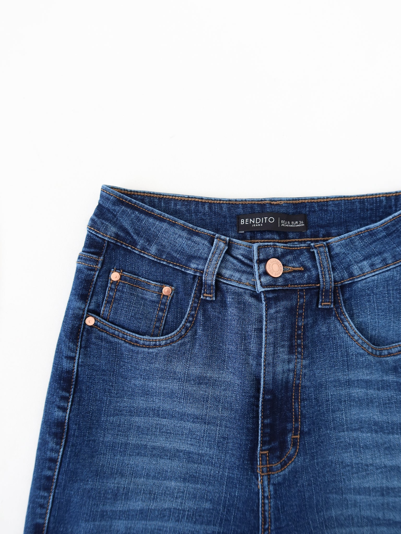 Flare regular jeans bigotes azul