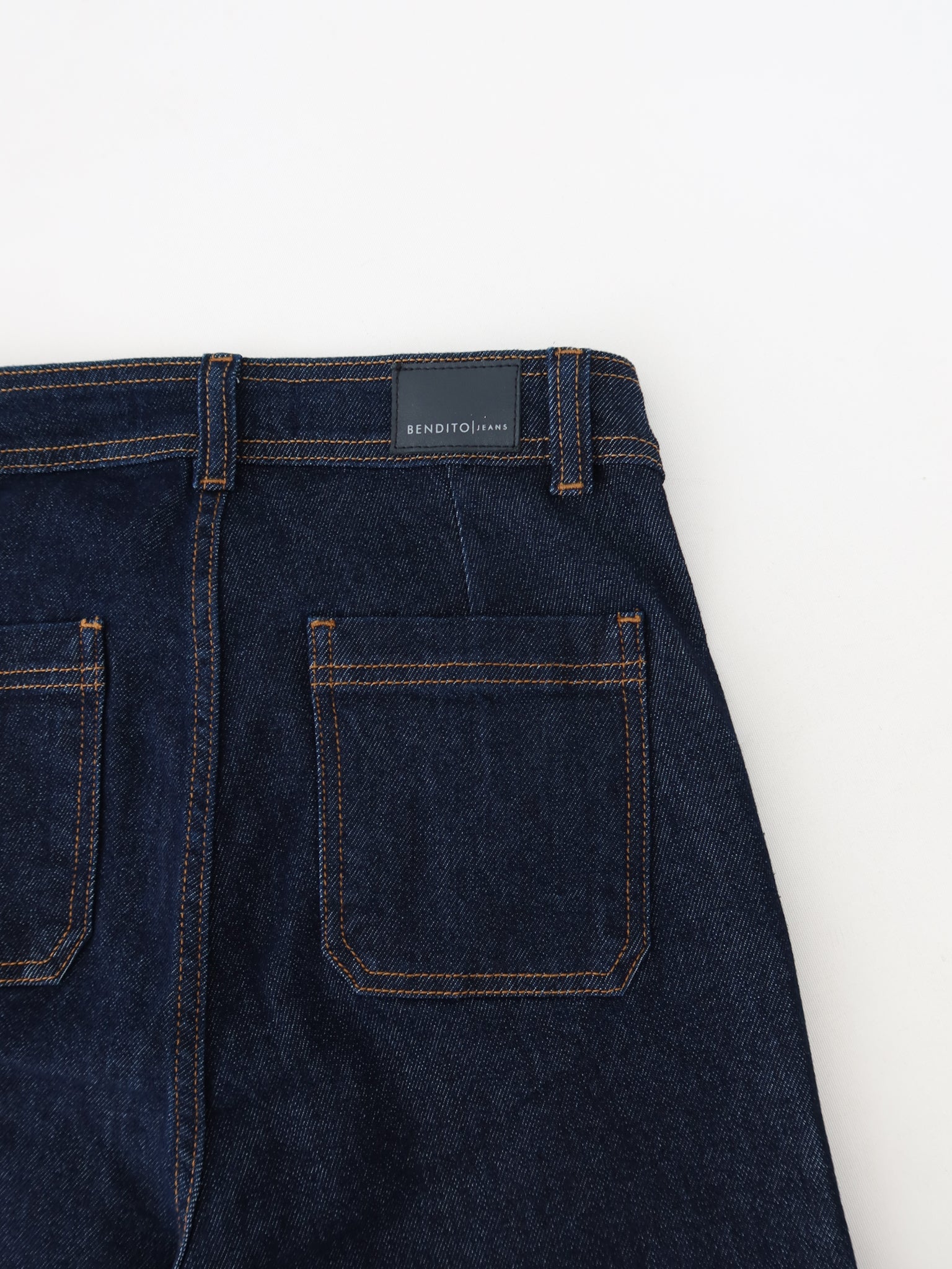 Wide leg jeans stretch azul oscuro
