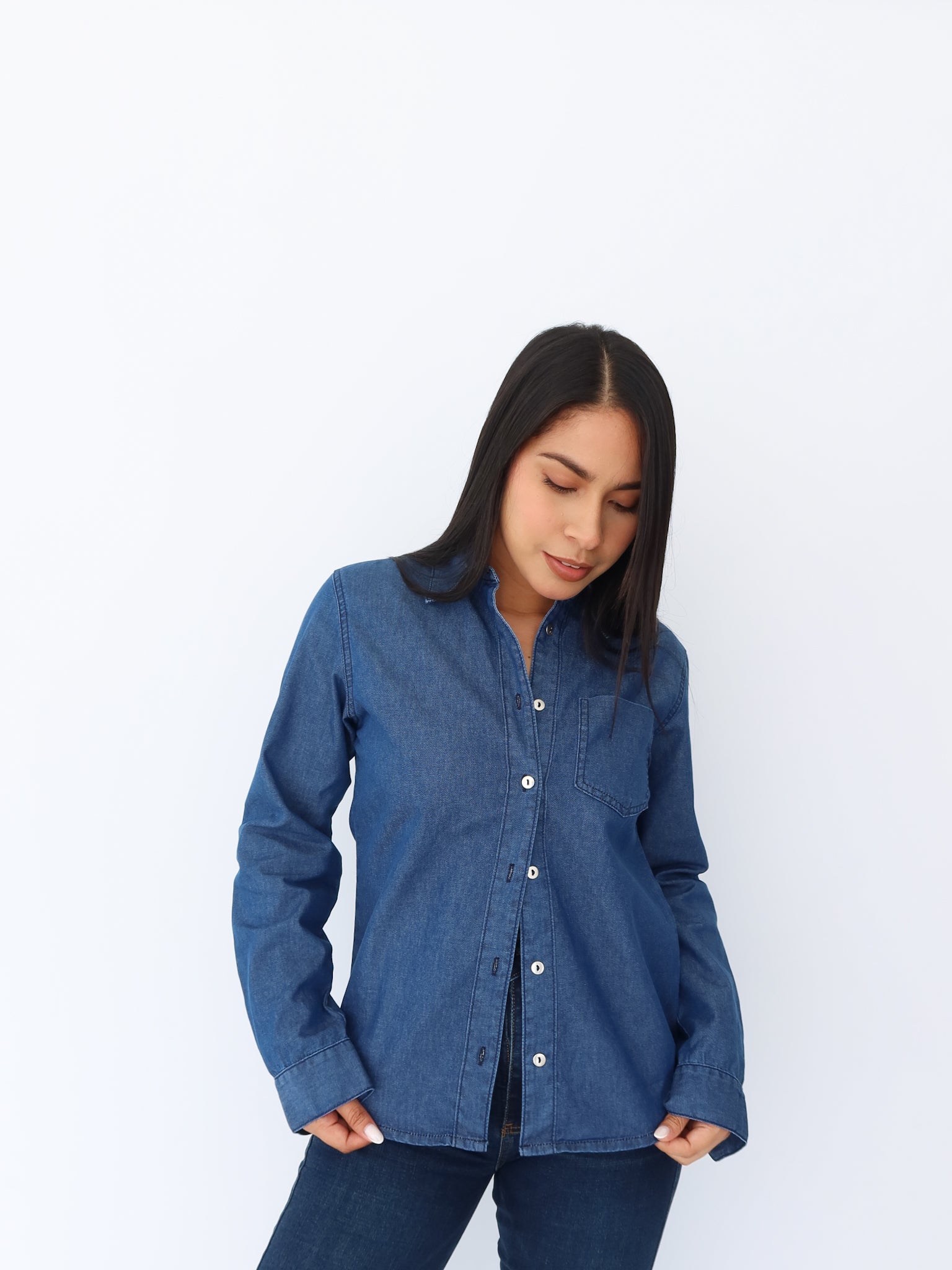 Camisa denim liviano azul