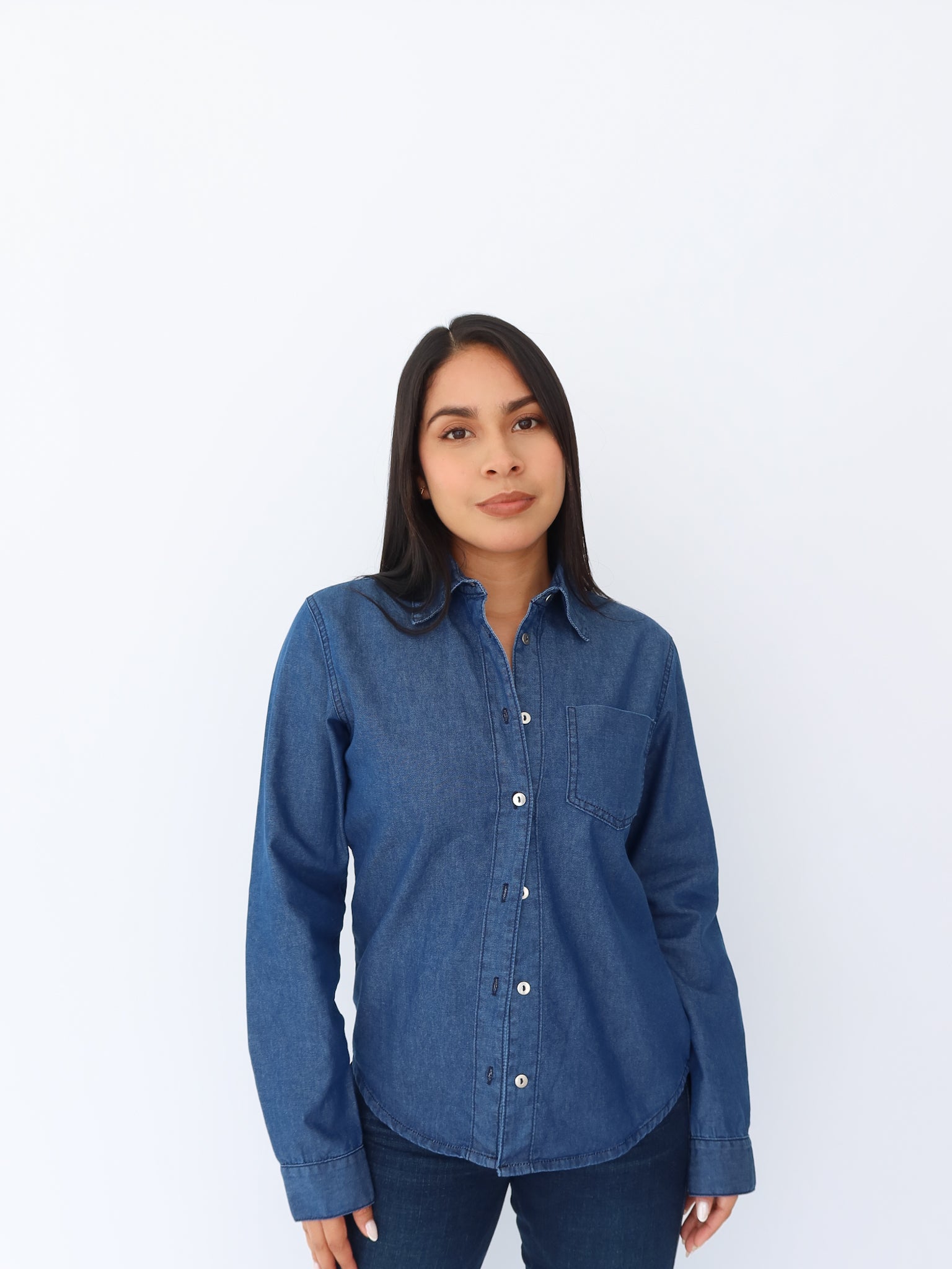 Camisa denim liviano azul
