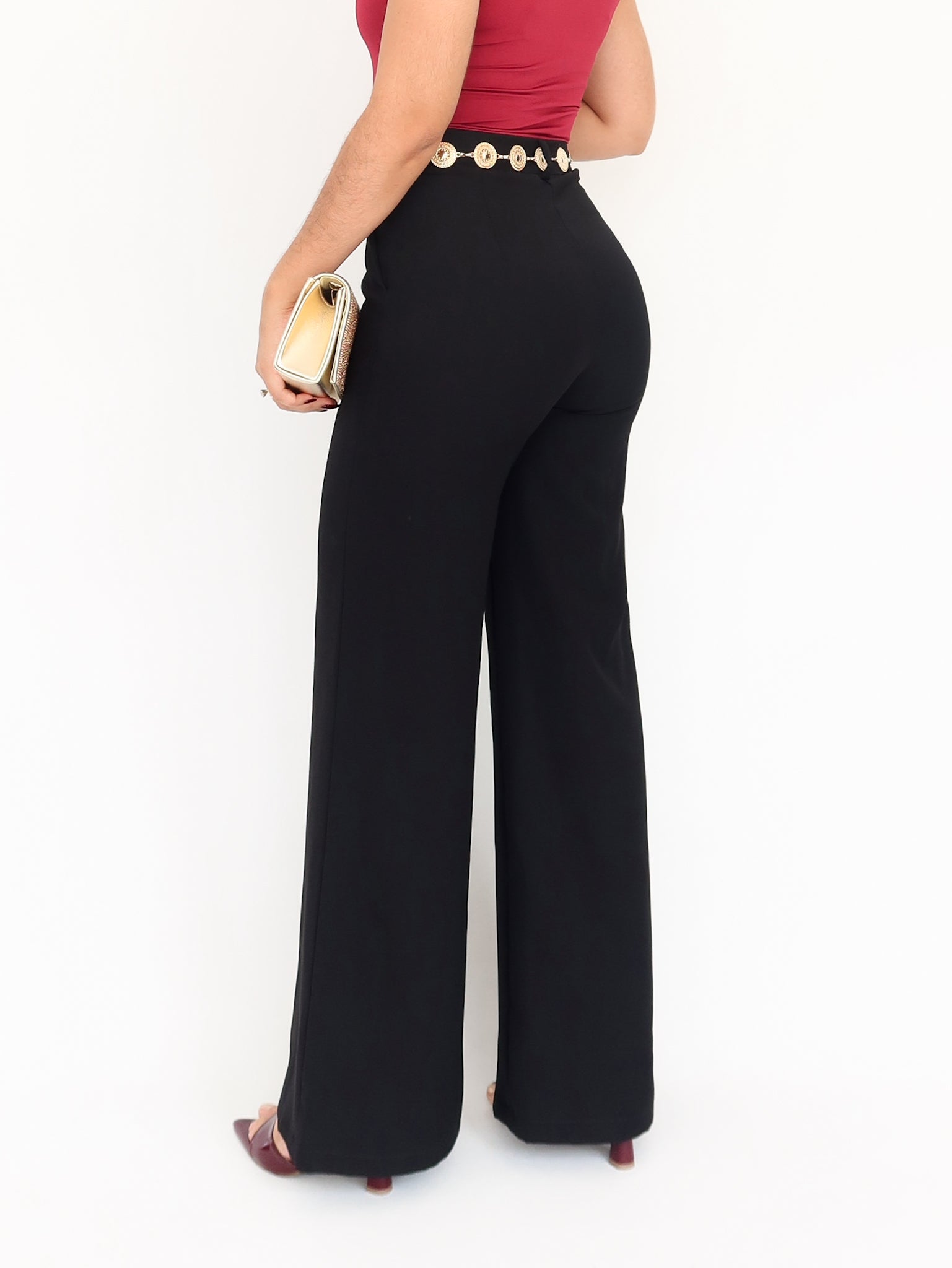 Wide leg pants negro