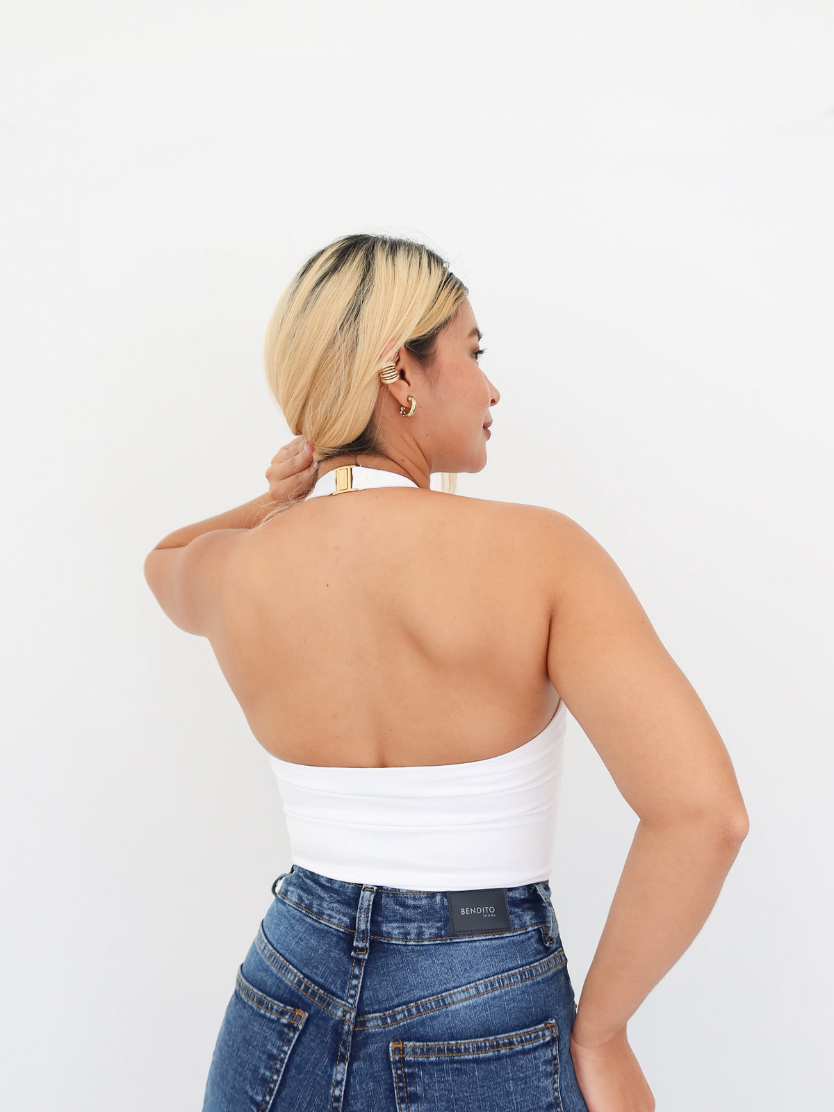 Top Sienna blanca