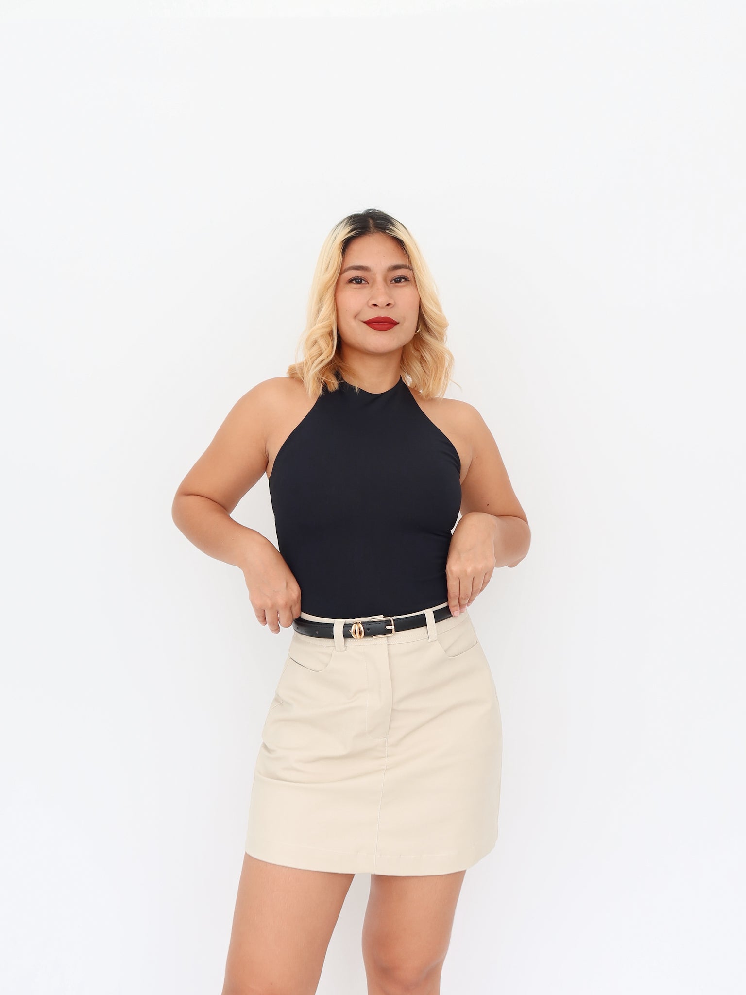 Falda con short italia camel