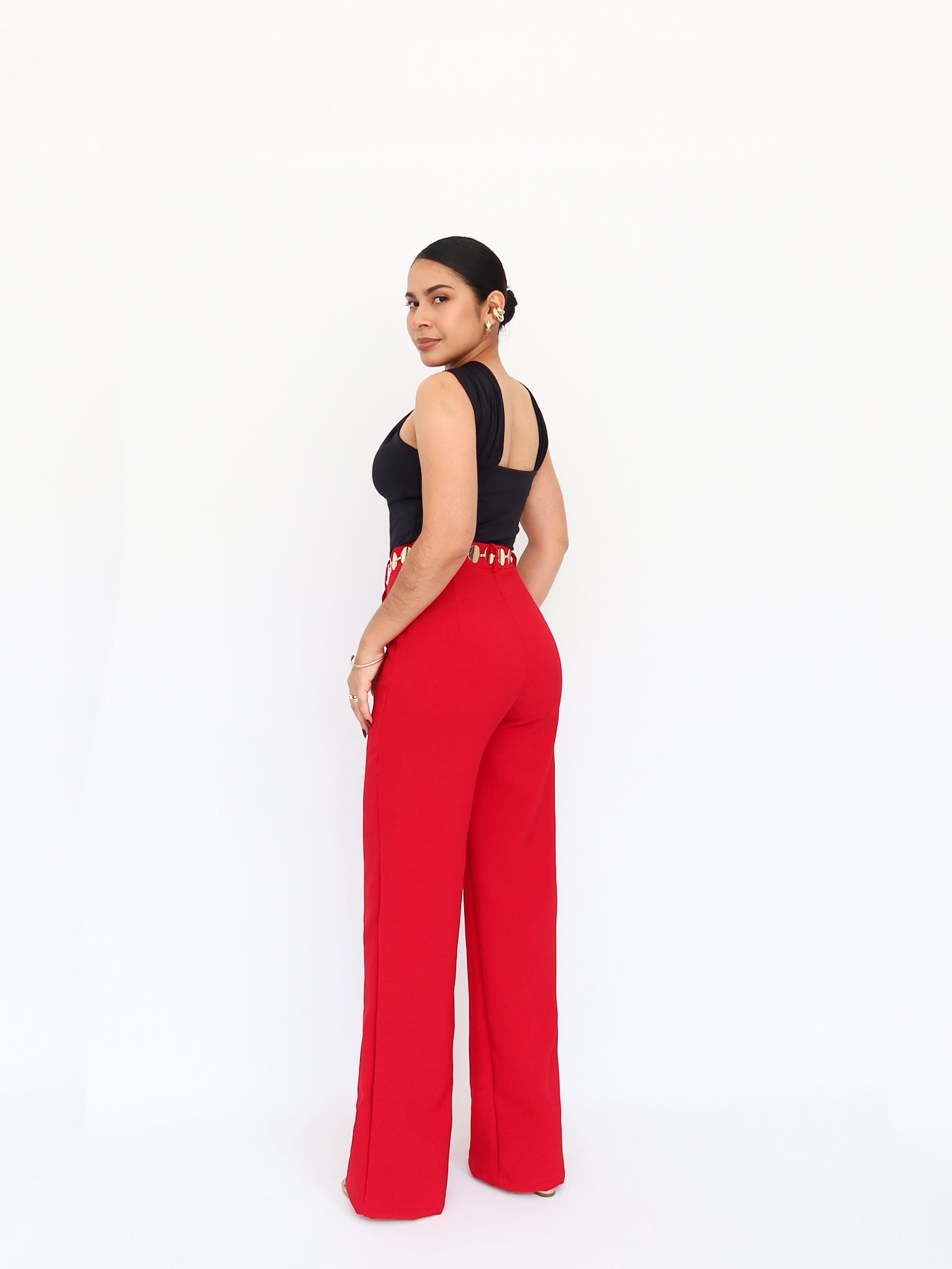 Straight pants rojo