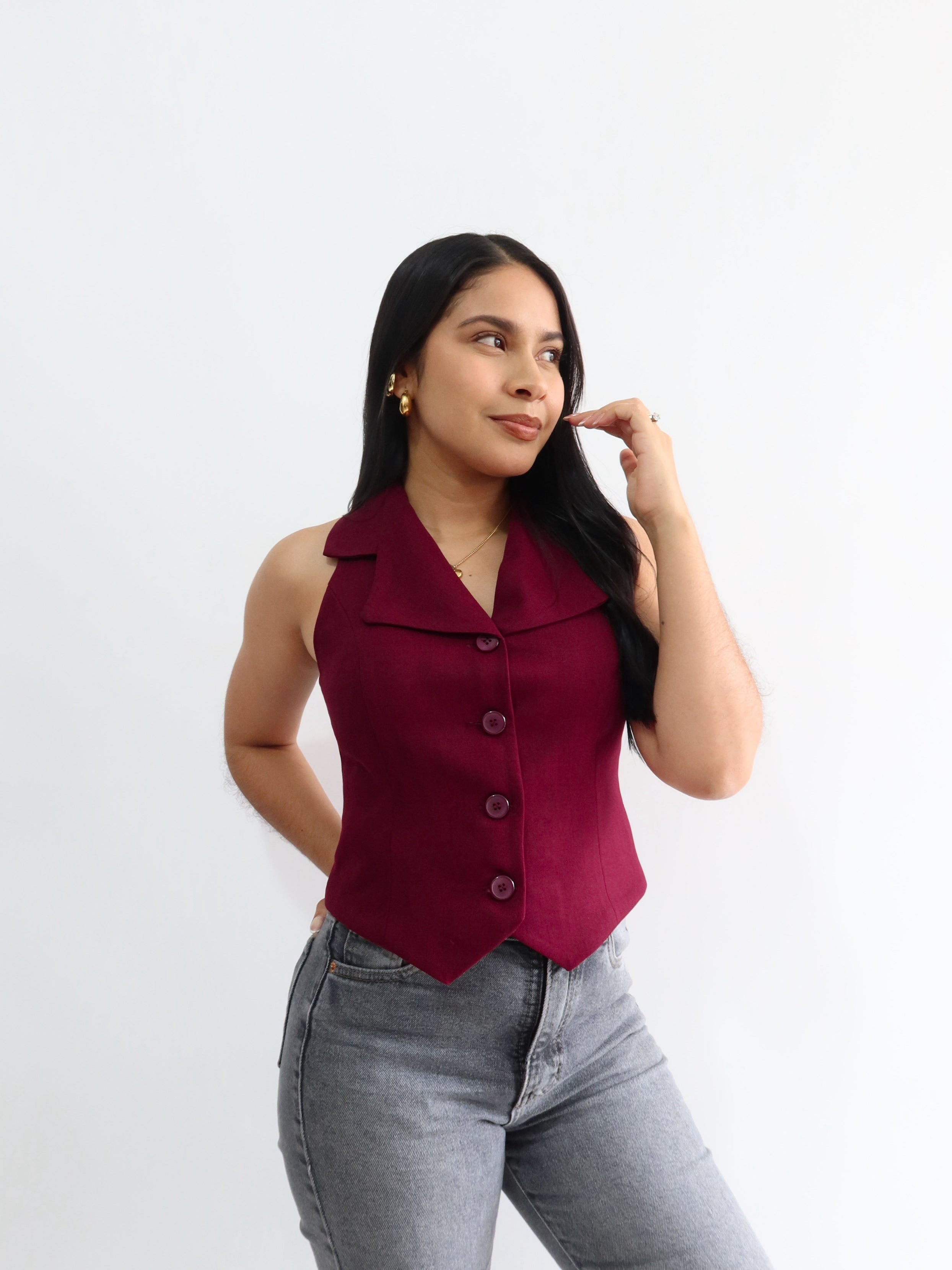 Chaleco Madison vino