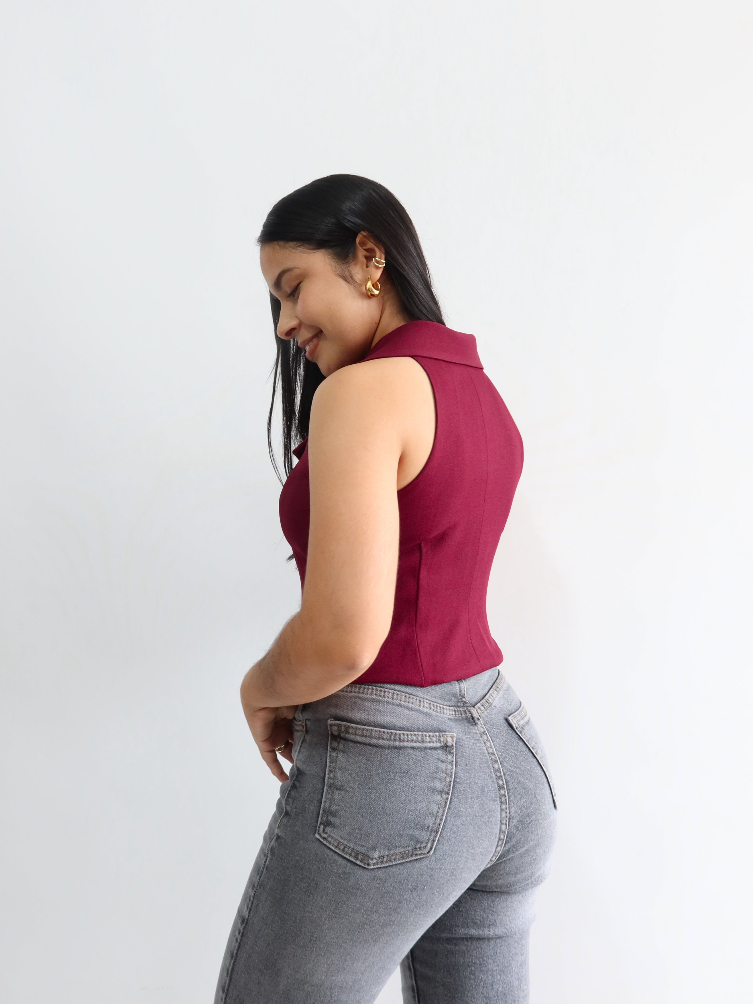 Chaleco Madison vino