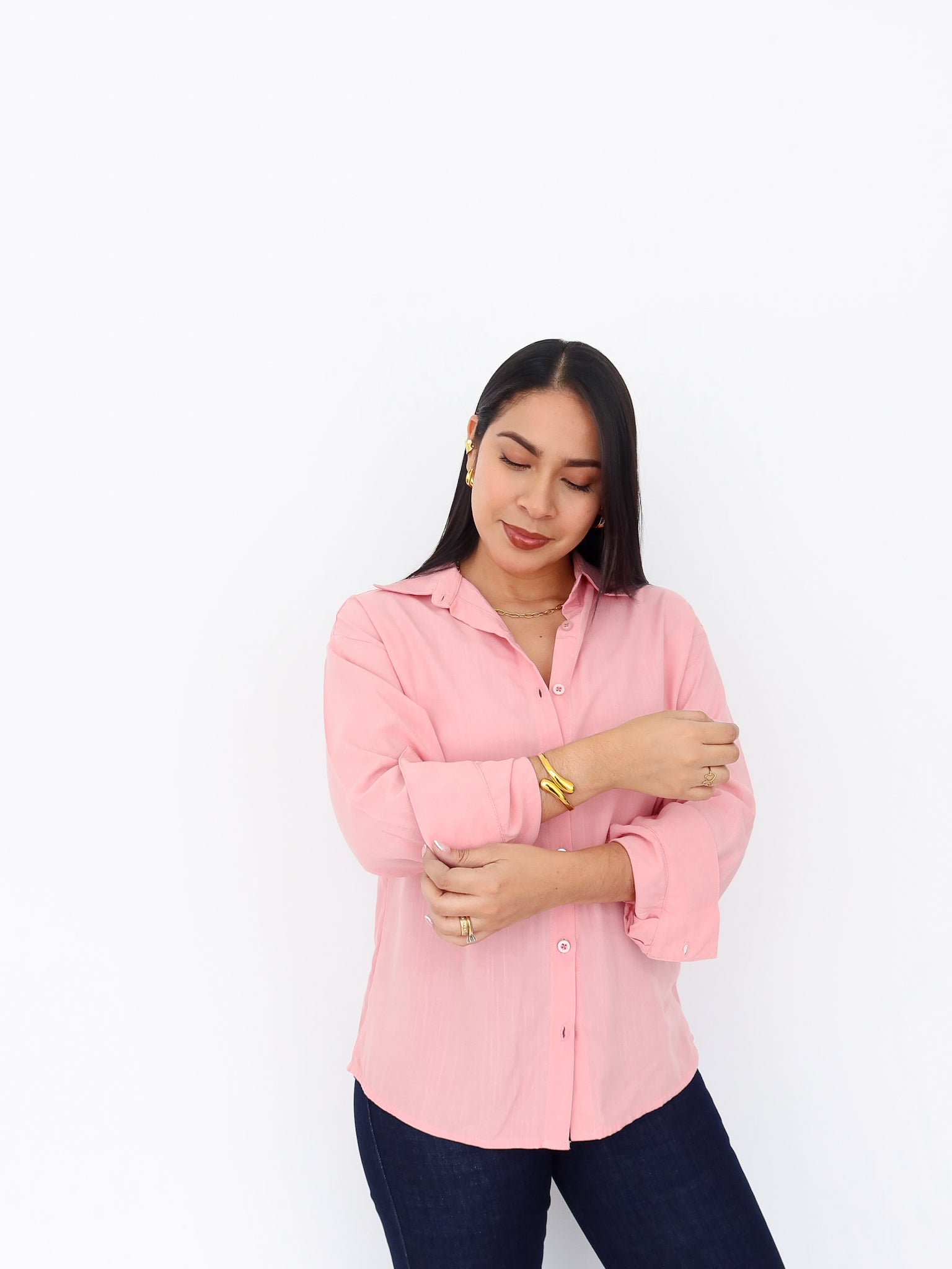 Camisa Oversize rosa