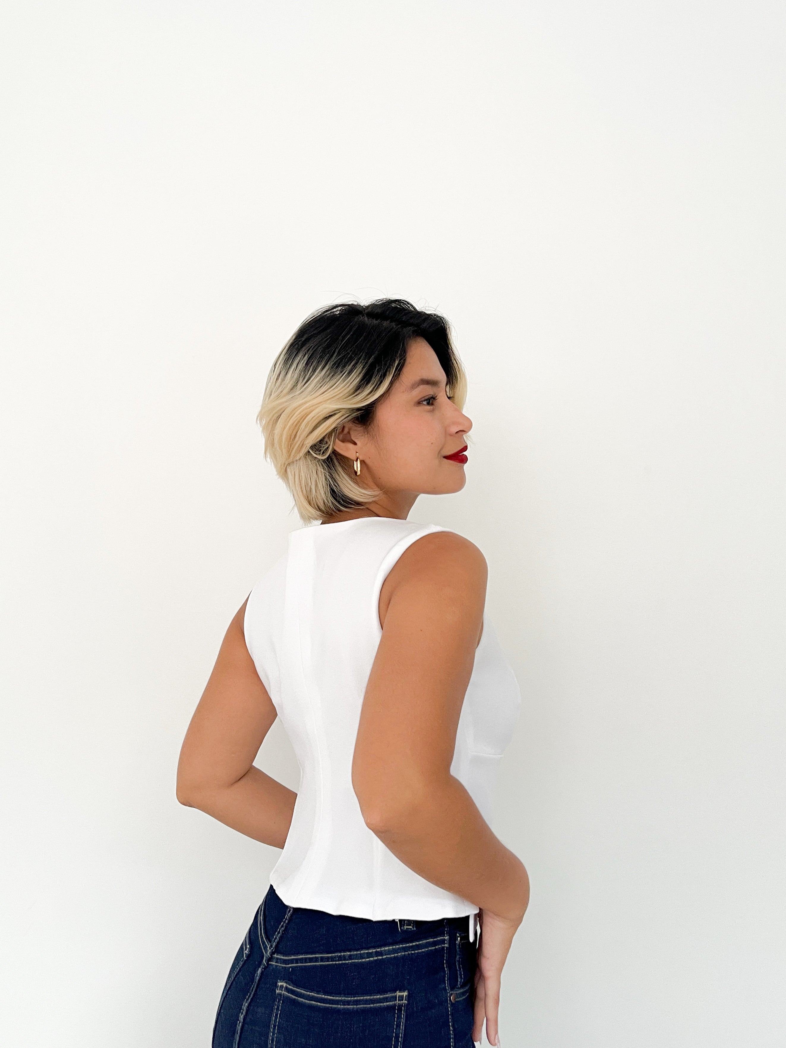 Chaleco Alessia blanco