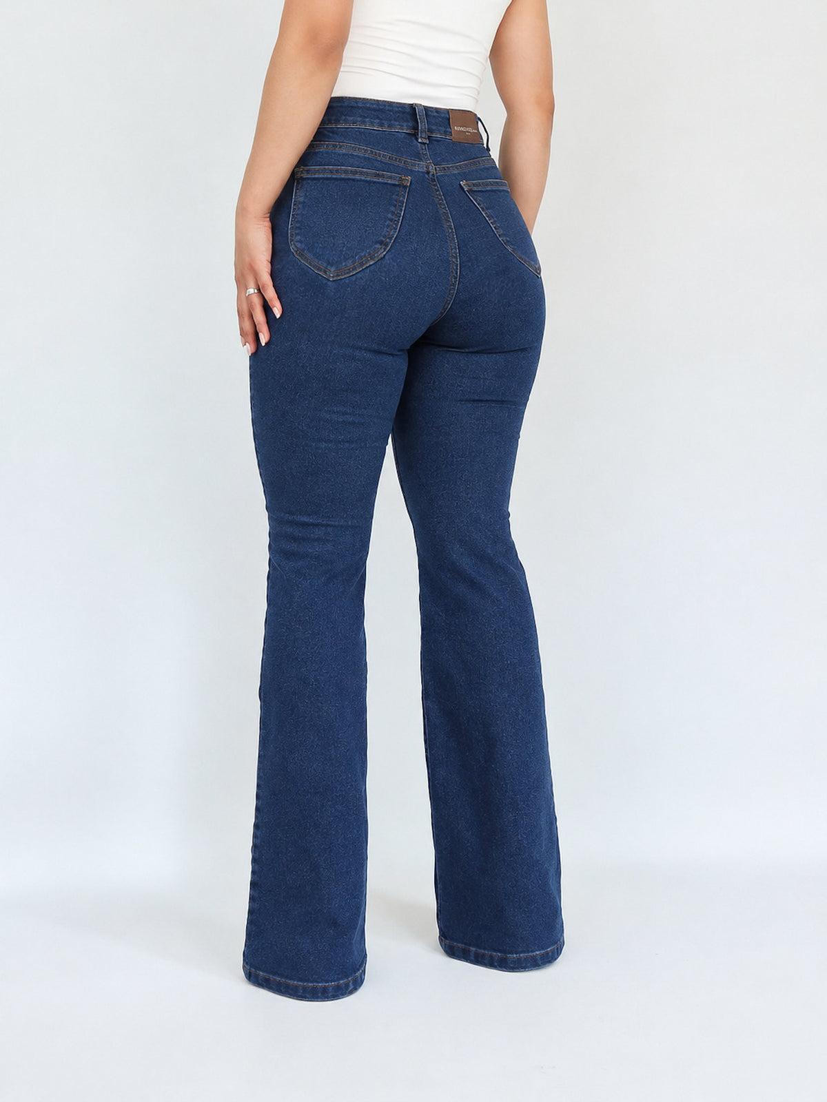 Bootcut long jeans azul