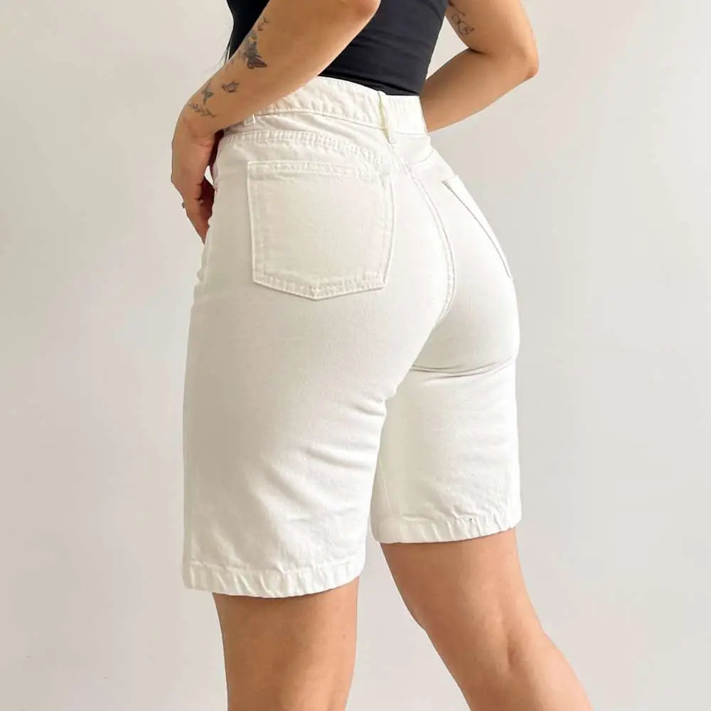Bermuda jeans beige