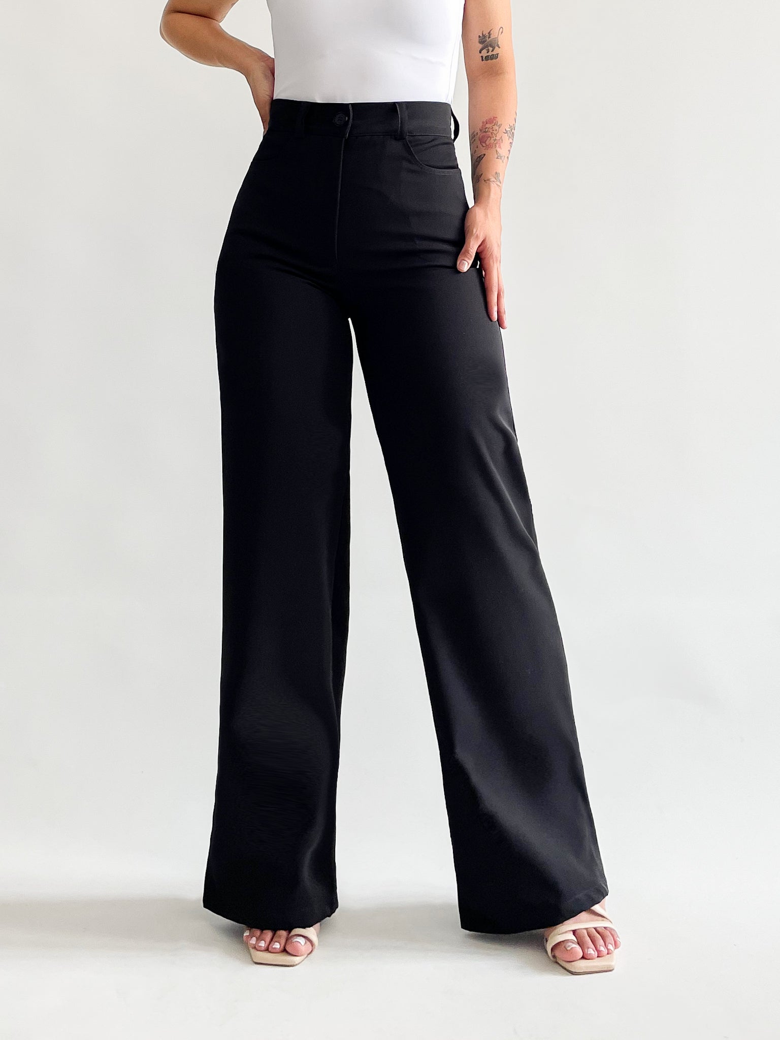 Straight pants negro