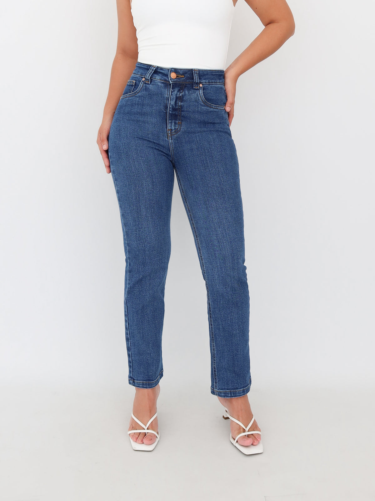 Mini slim jeans azul